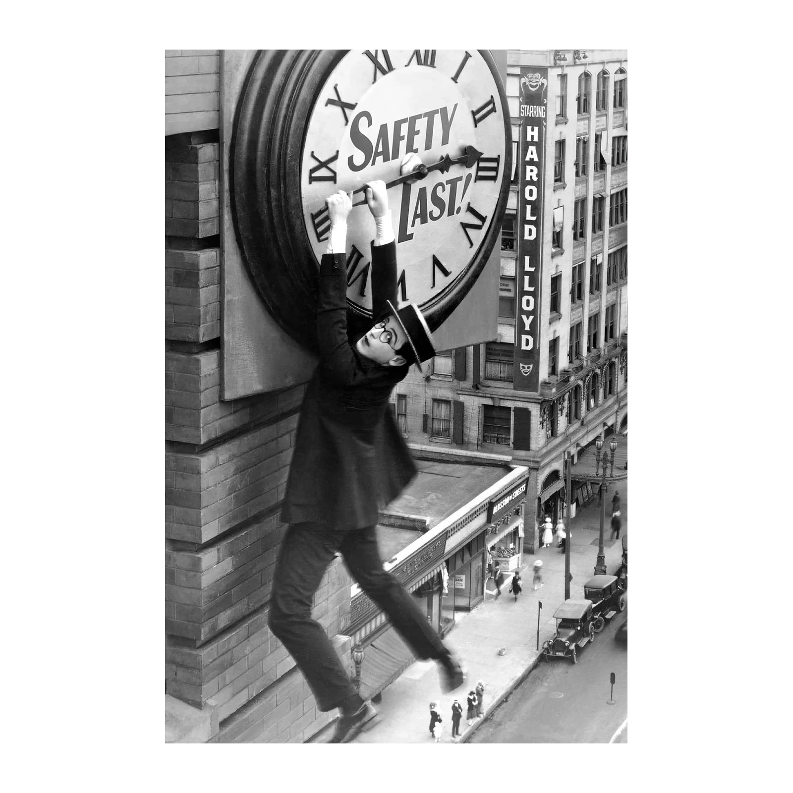 Harold Lloyd 'Safety Last!' Iconic Scene Wall Art