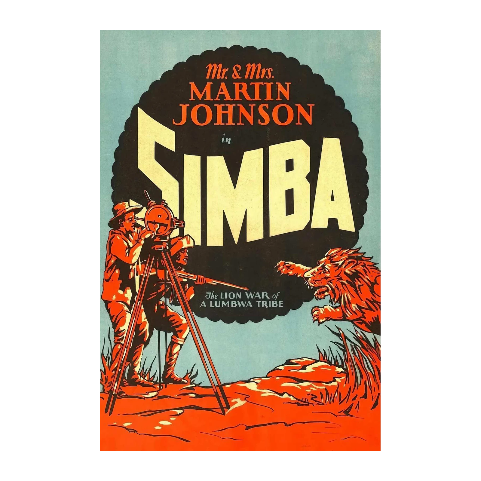 Vintage Simba Safari Adventure Wall Art