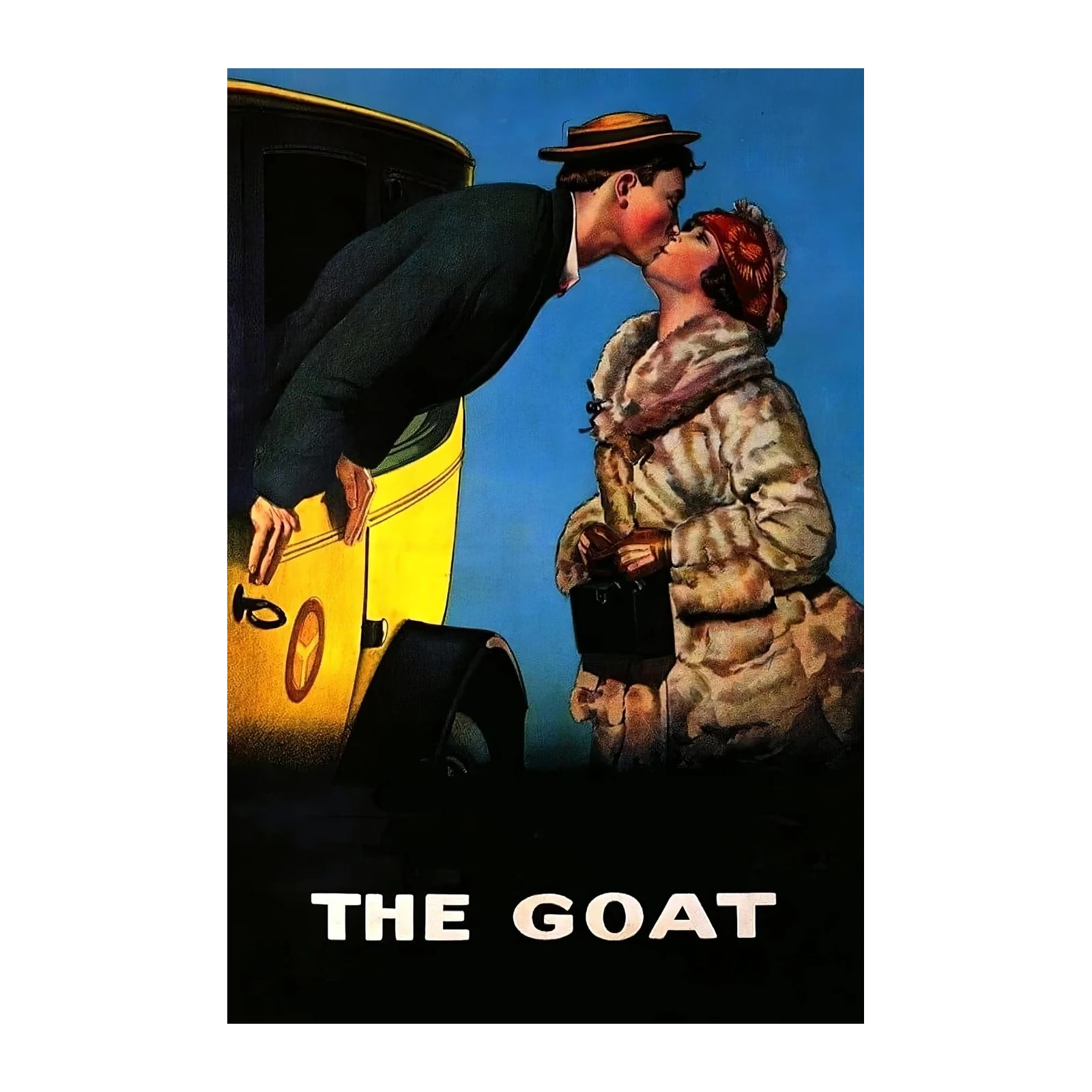 Vintage Couple Kissing 'The Goat' Wall Art