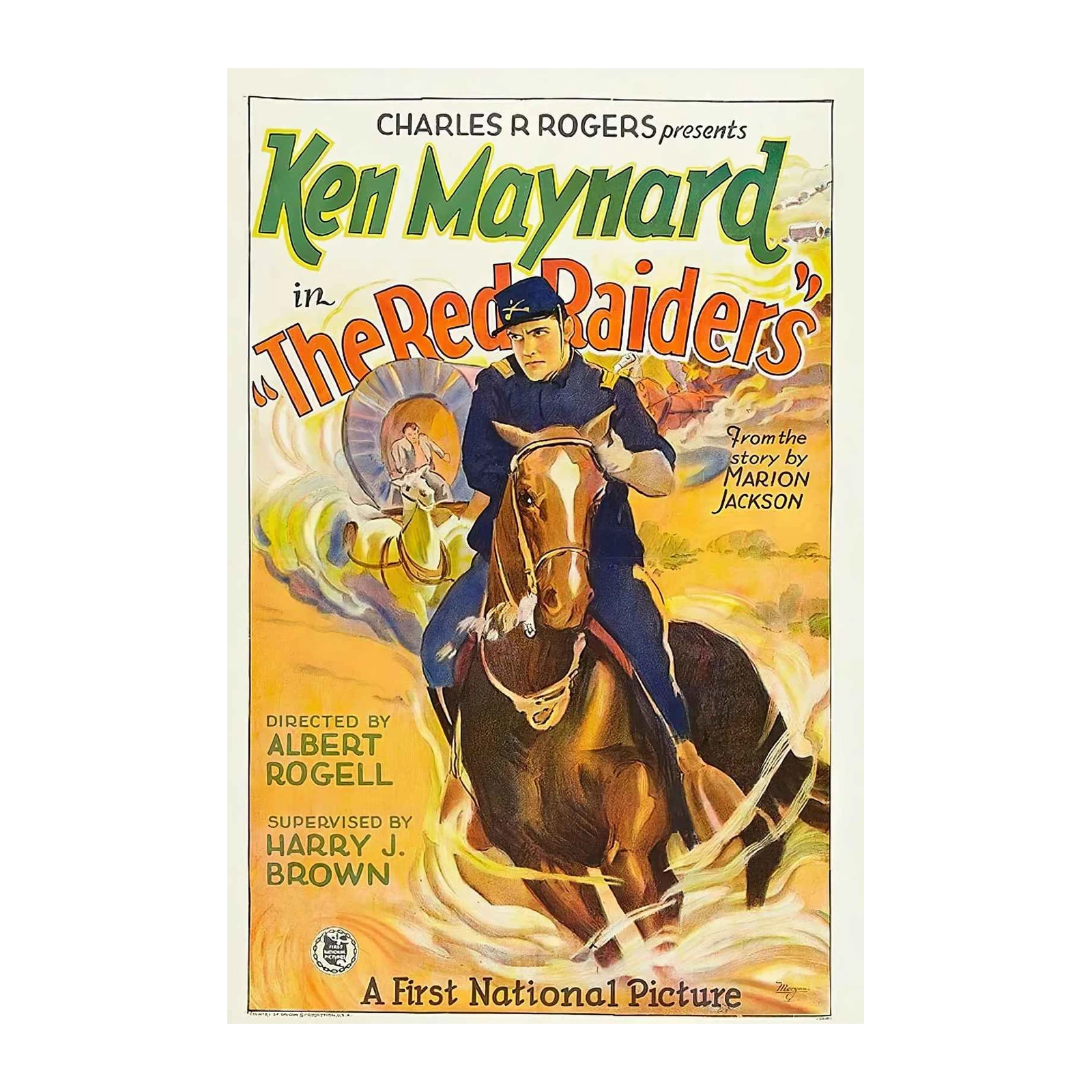Ken Maynard Red Raiders Vintage Western Wall Art