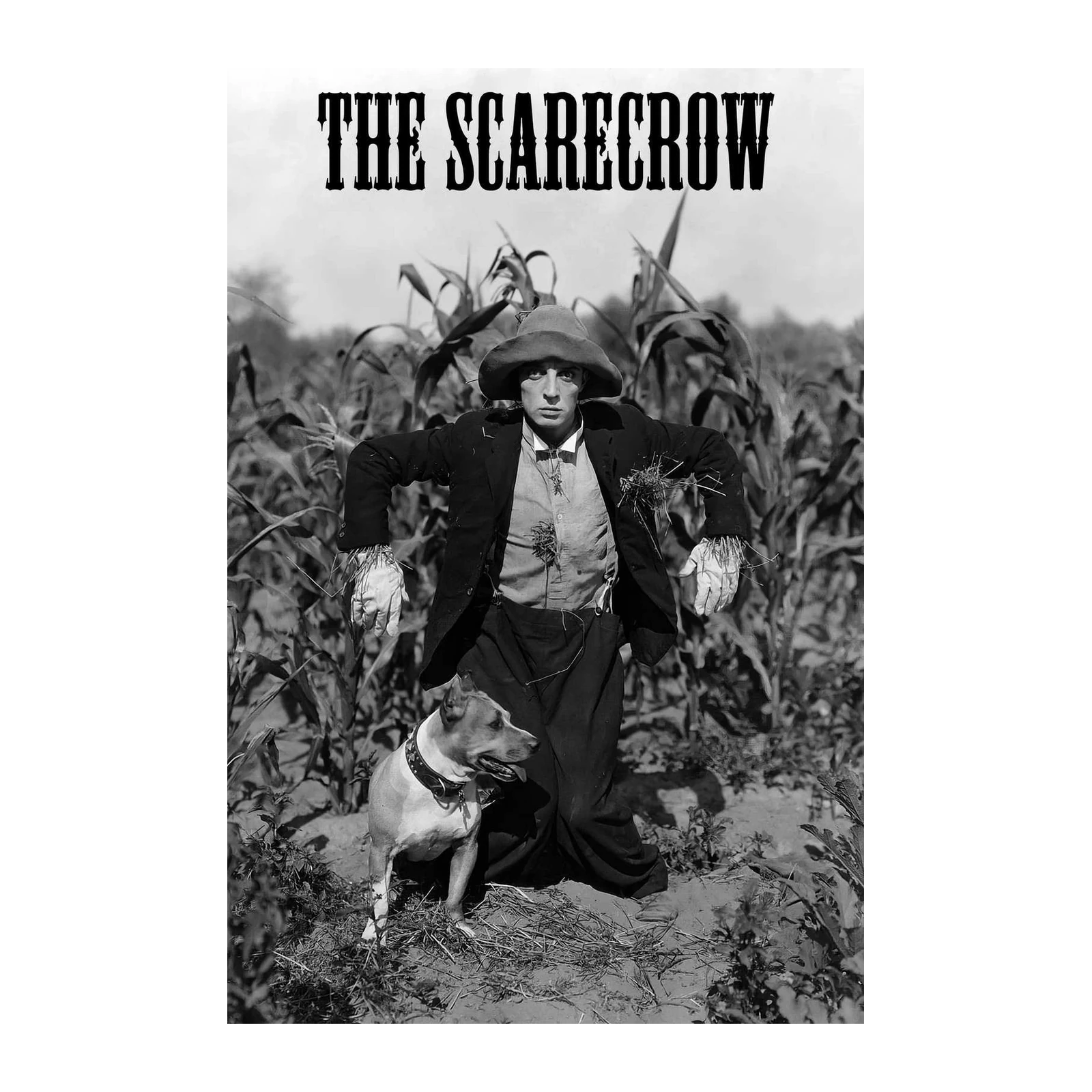 Haunting Scarecrow & Dog Vintage Wall Art