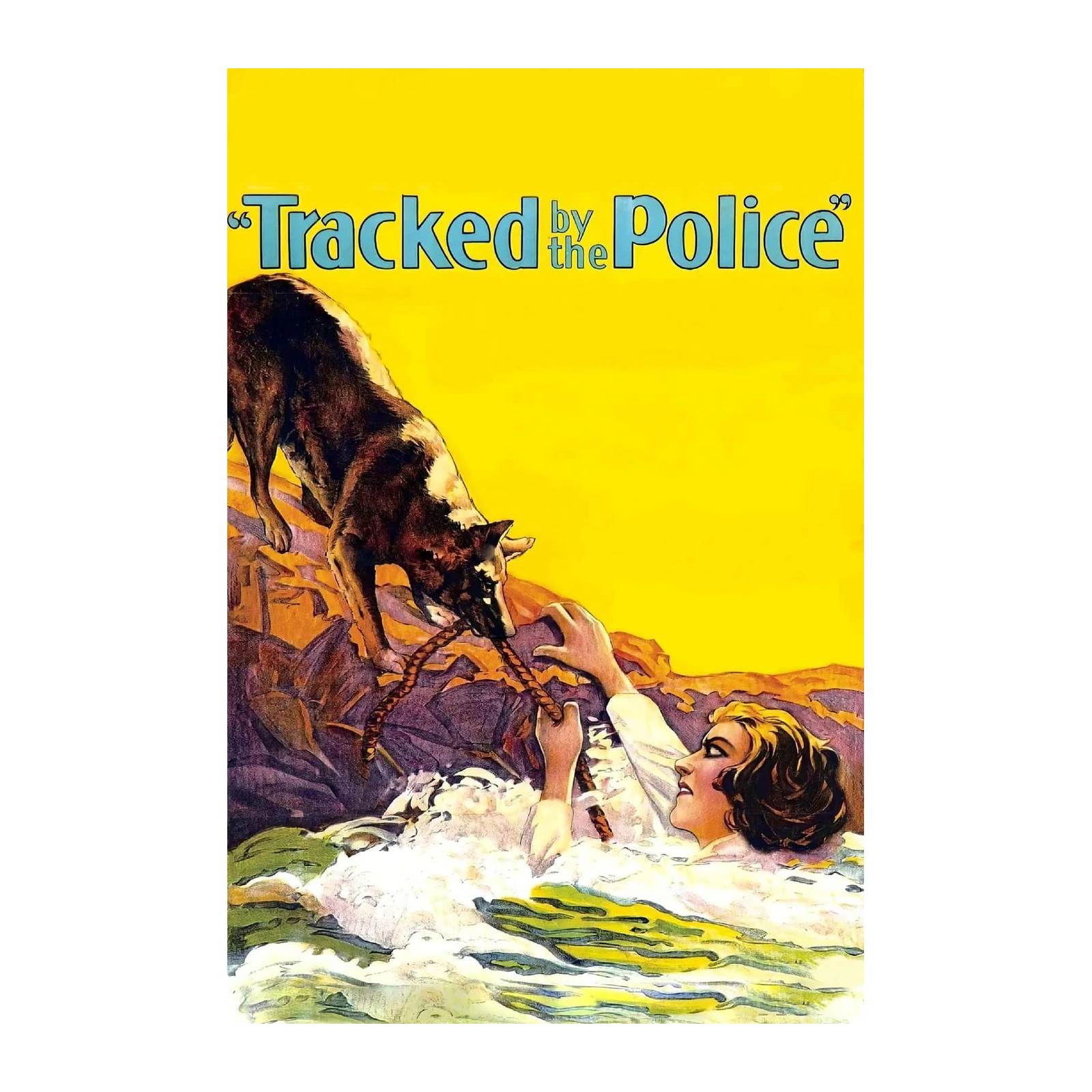Vintage Tracked by Police Dog Wall Art