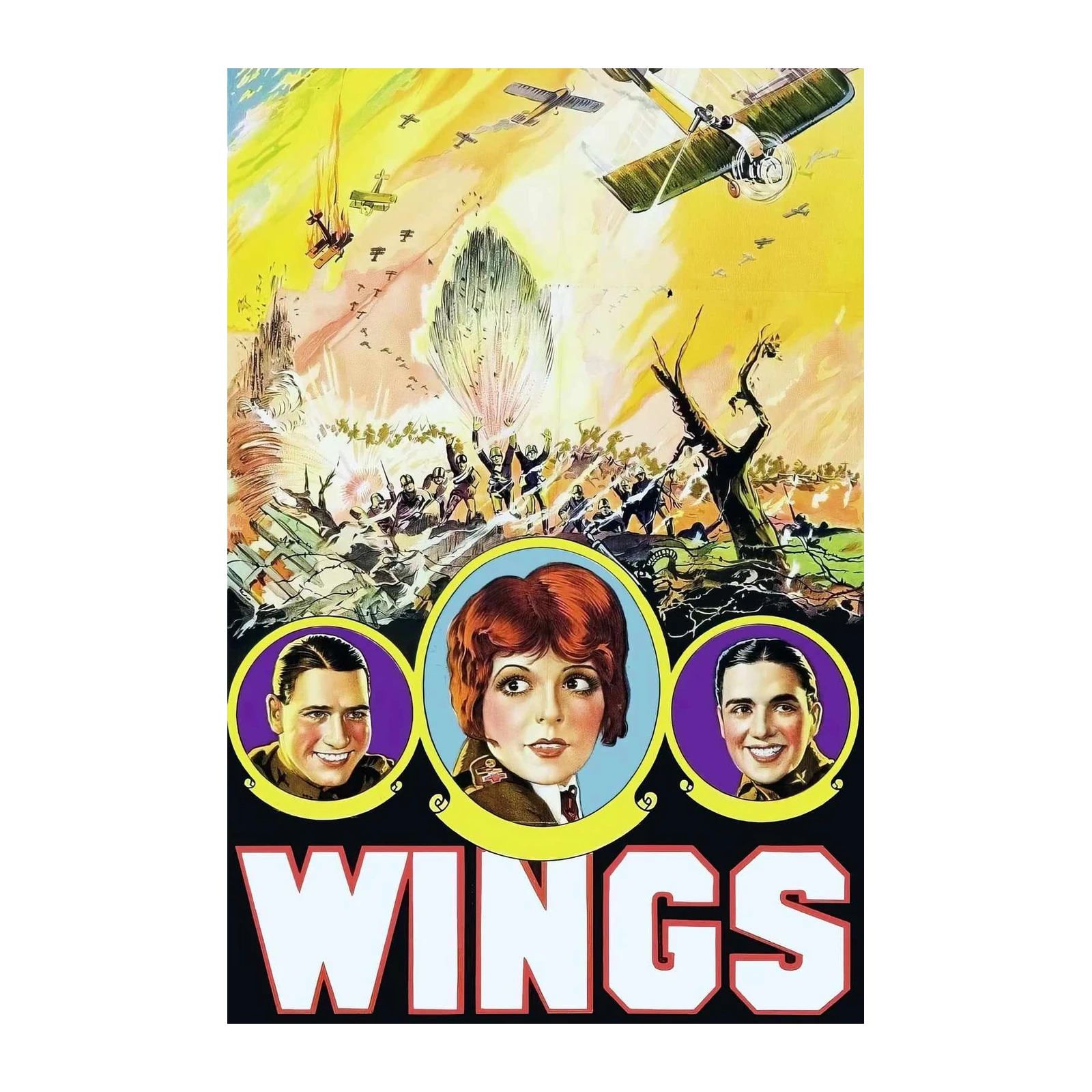 Vintage WINGS Movie Poster Wall Art