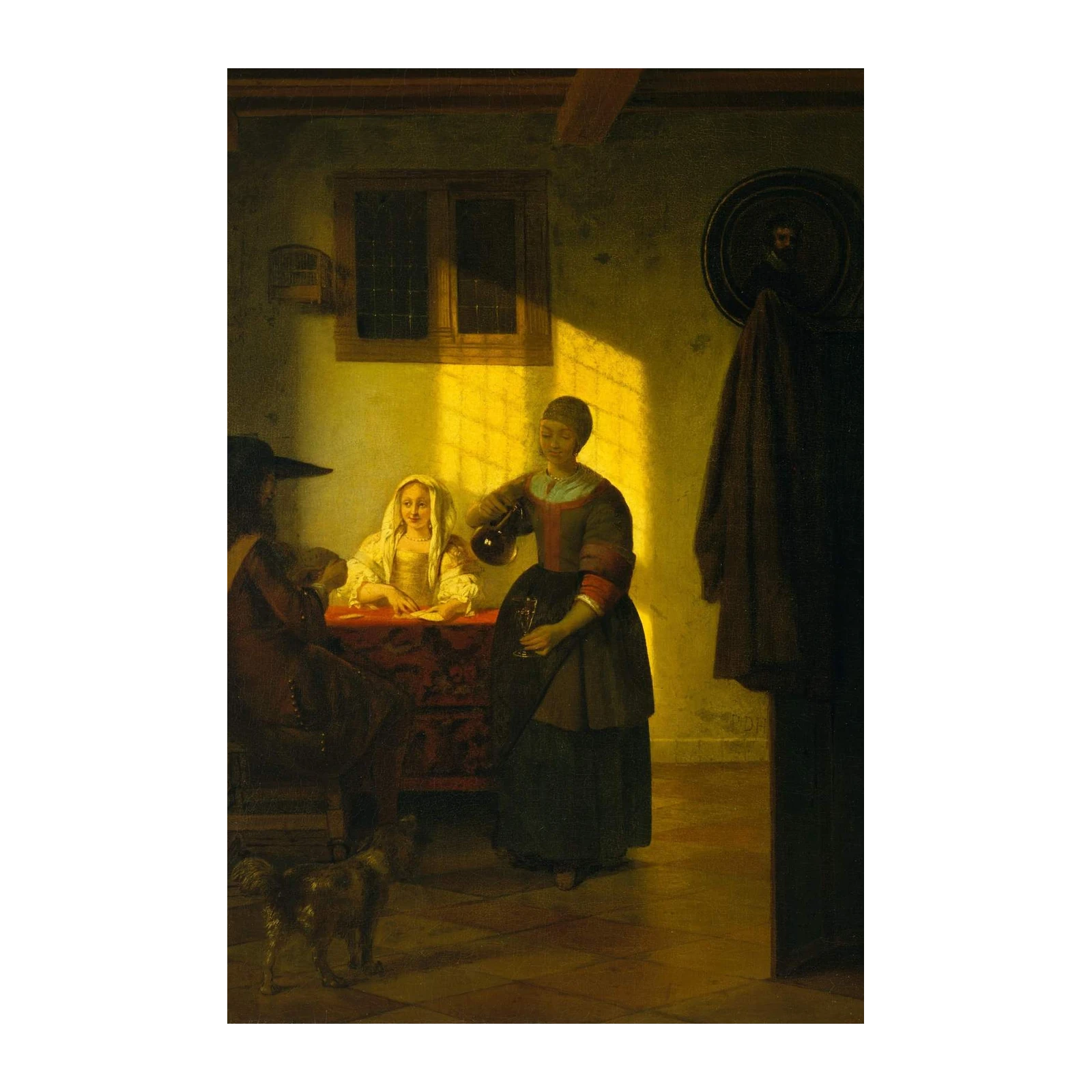 The Card Players Dutch Golden Age Wall Art