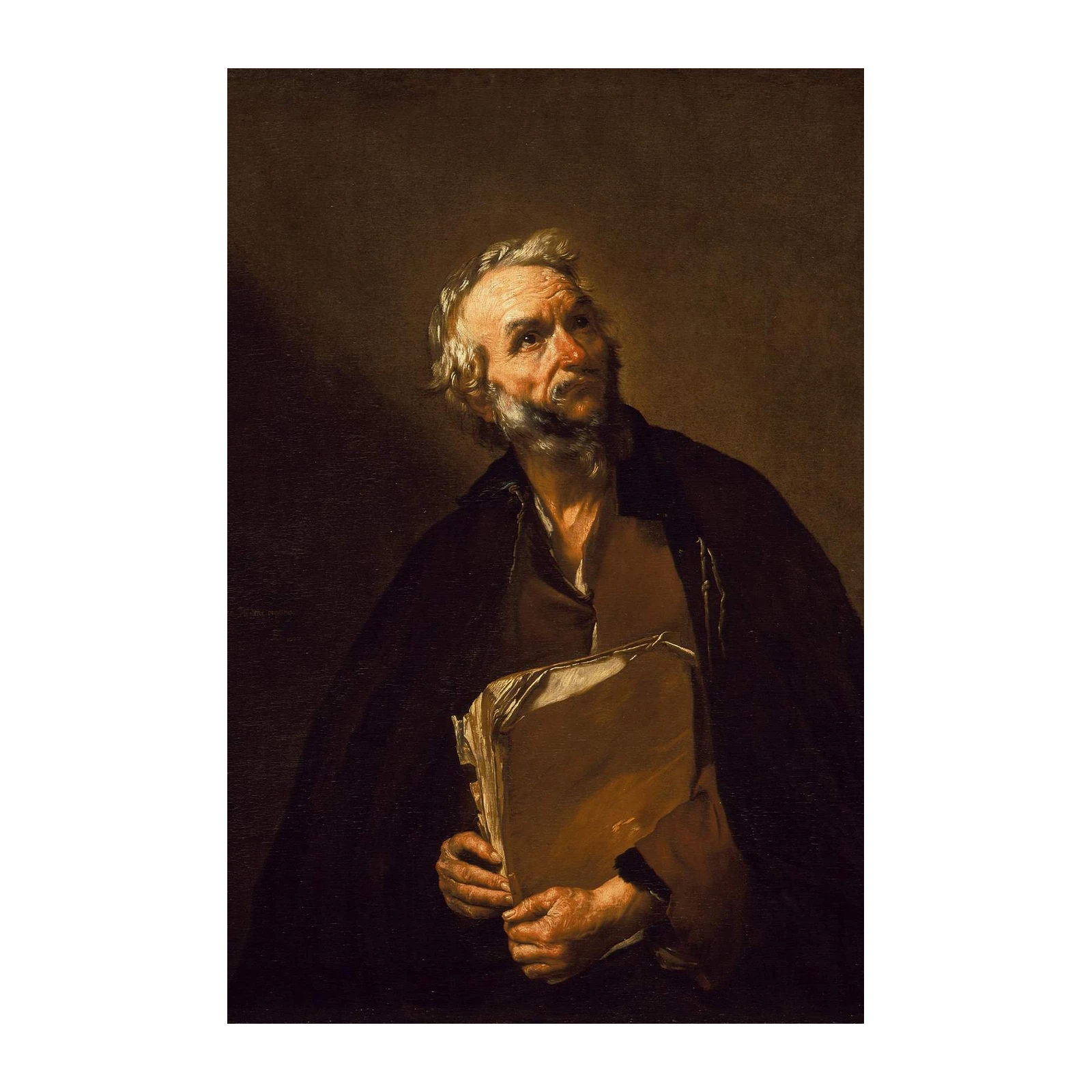 Wise Old Man Holding Book Wall Art