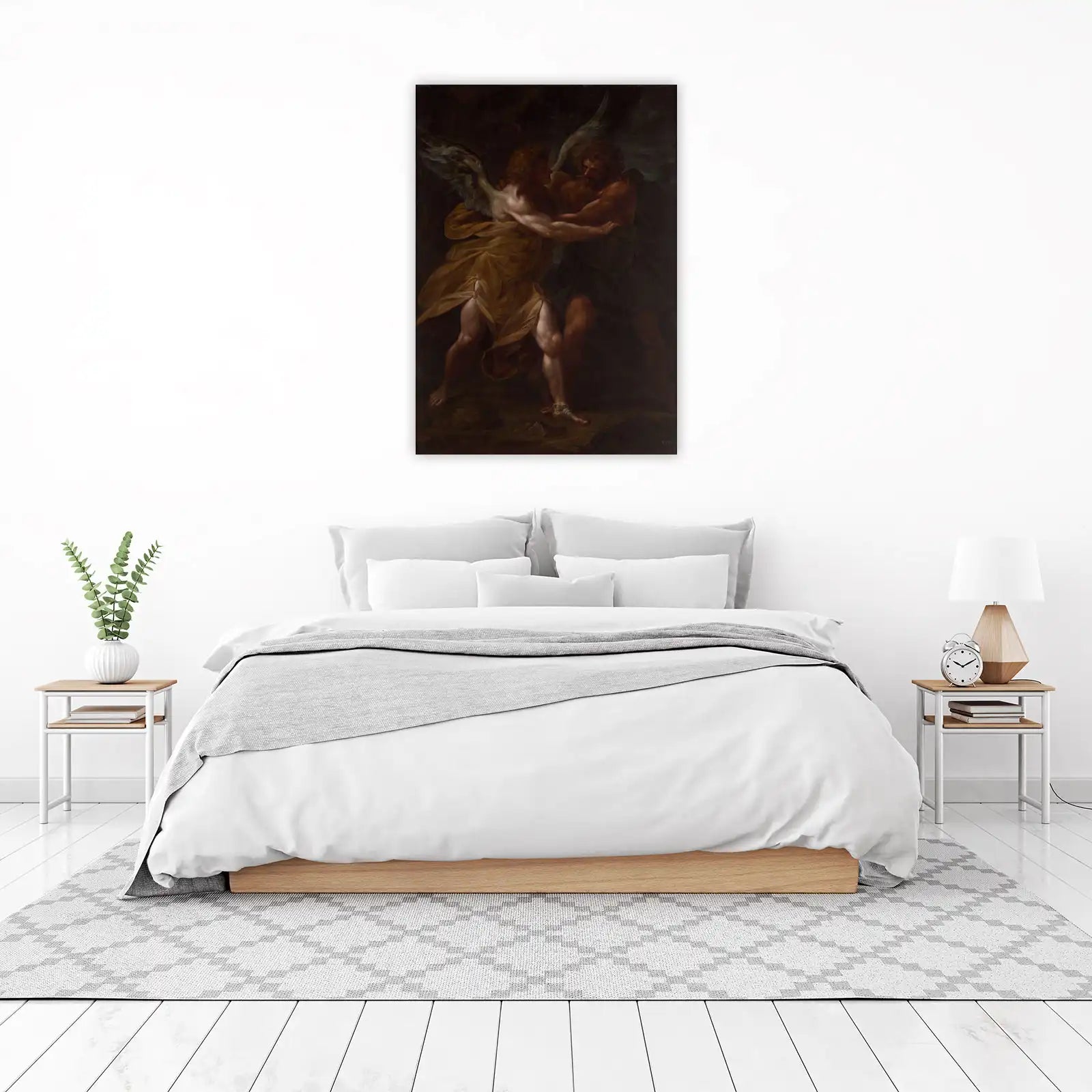 Jacob Wrestling Angel Vintage Art Wall Art