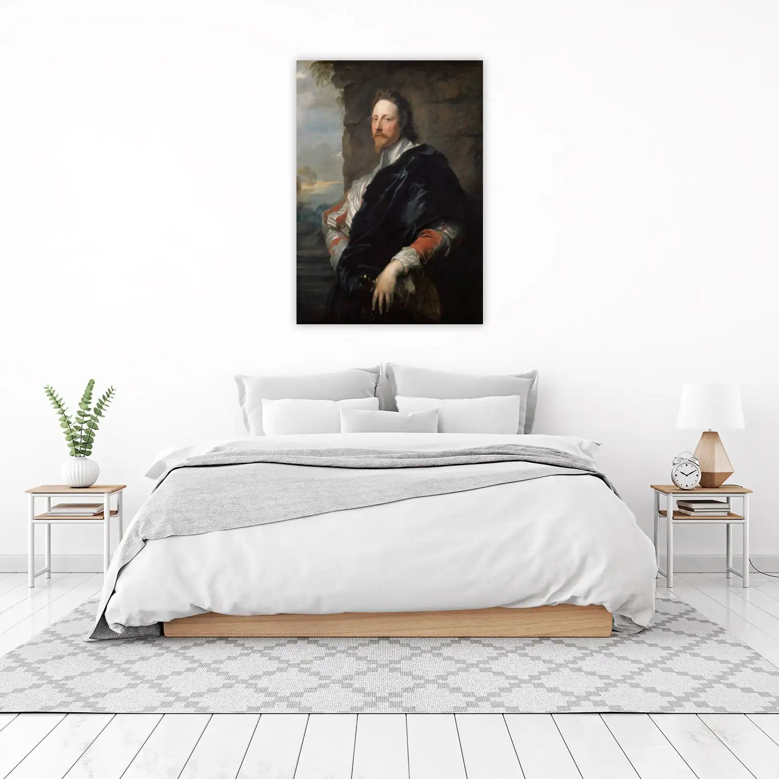 Aristocratic Portrait Man Red & Black Wall Art