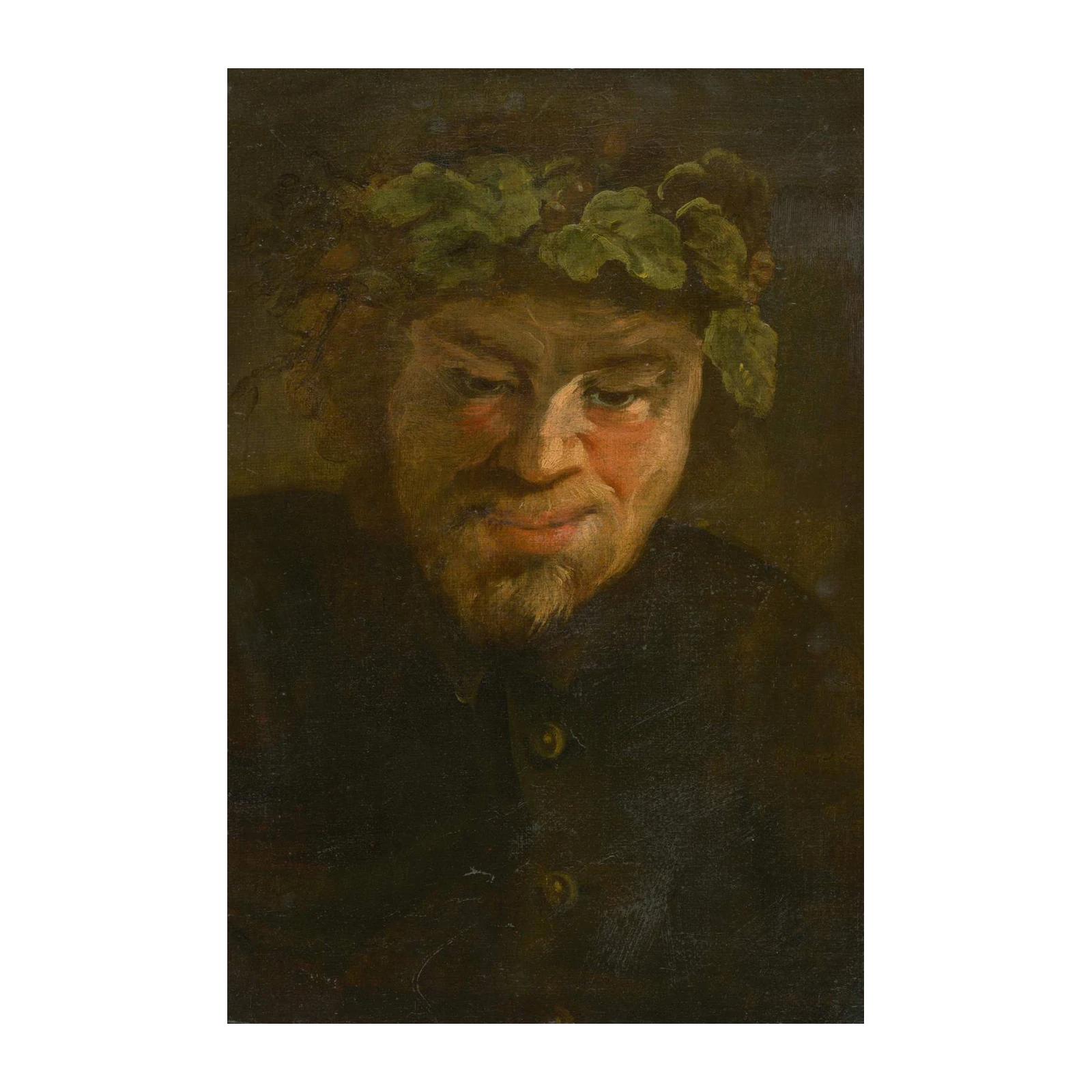 Classical Portrait of a Man with Laurel Wreath Wall Art