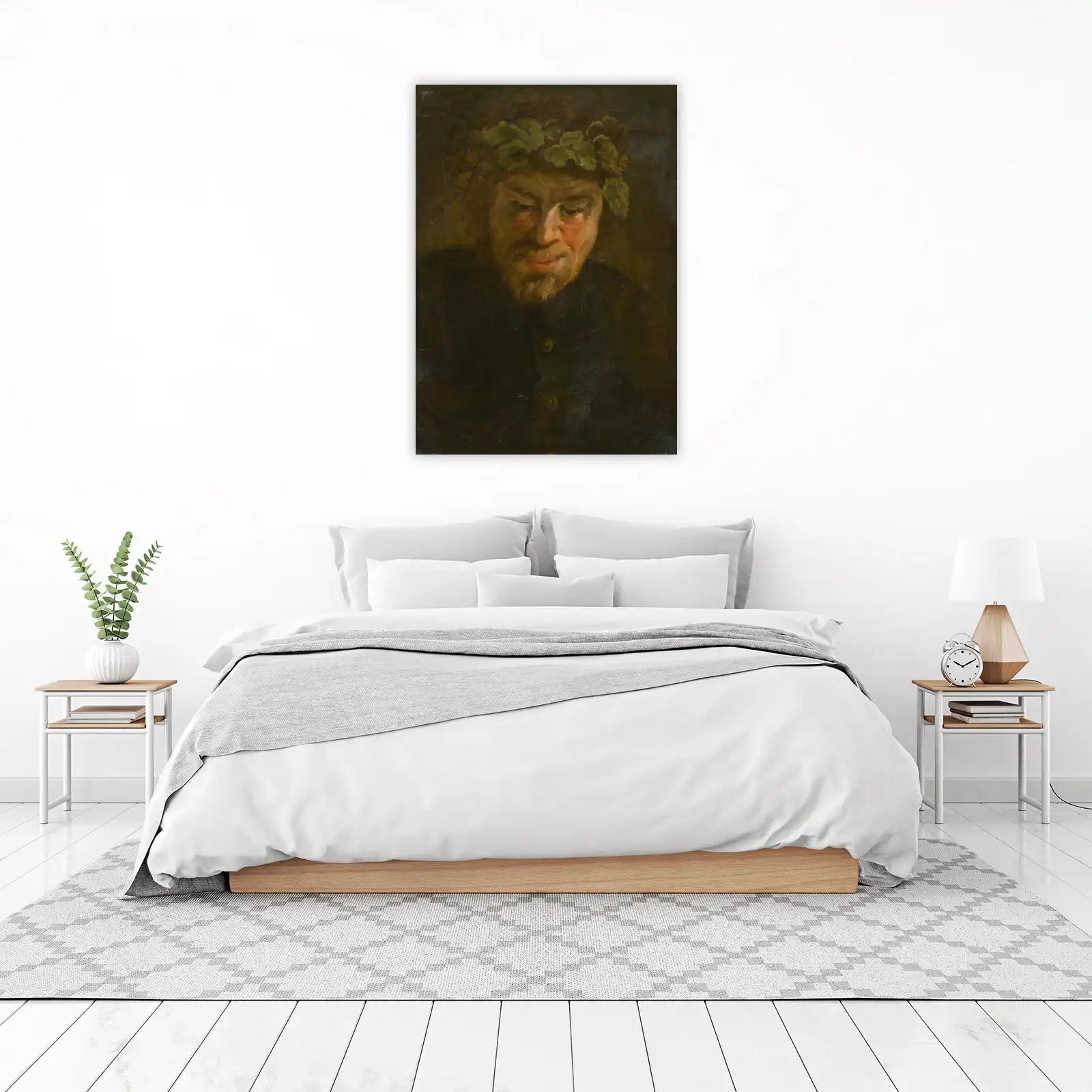 Classical Portrait of a Man with Laurel Wreath Wall Art