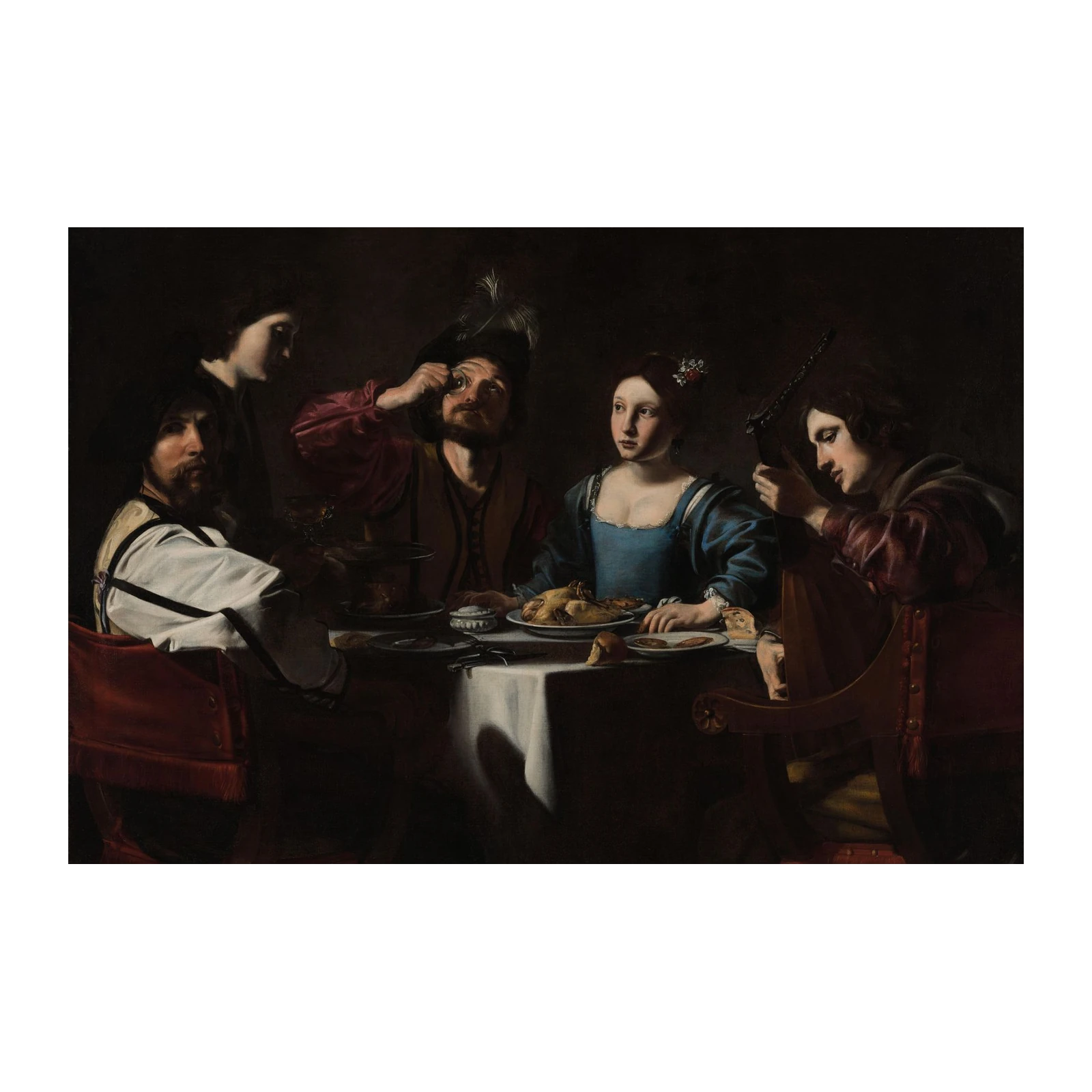 Baroque Feast Wall Art - Elegant Dining Room Art