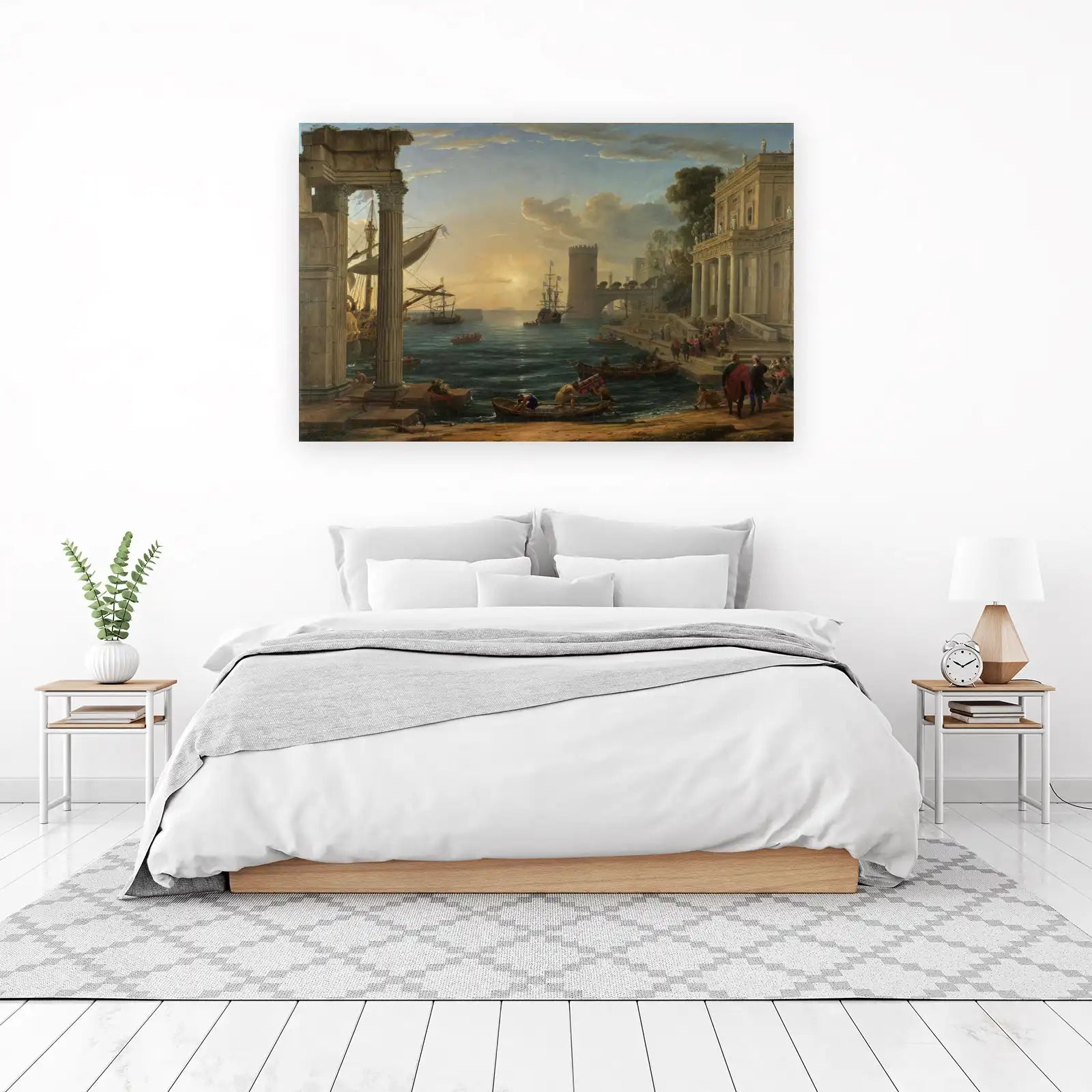 Classical Harbor Nautical Scene Wall Art