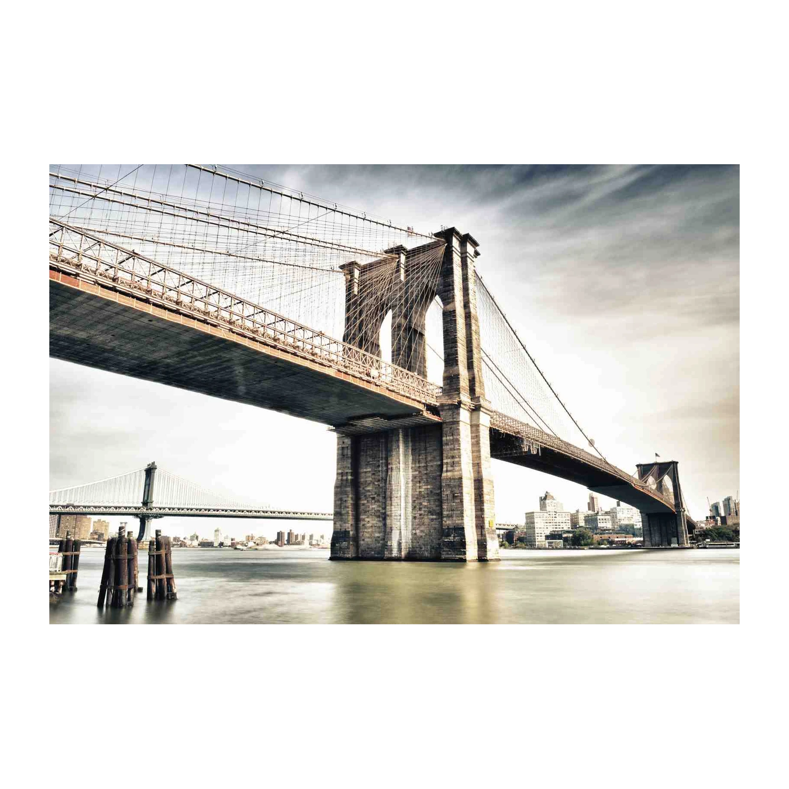 Iconic Brooklyn Bridge NYC Skyline Wall Art