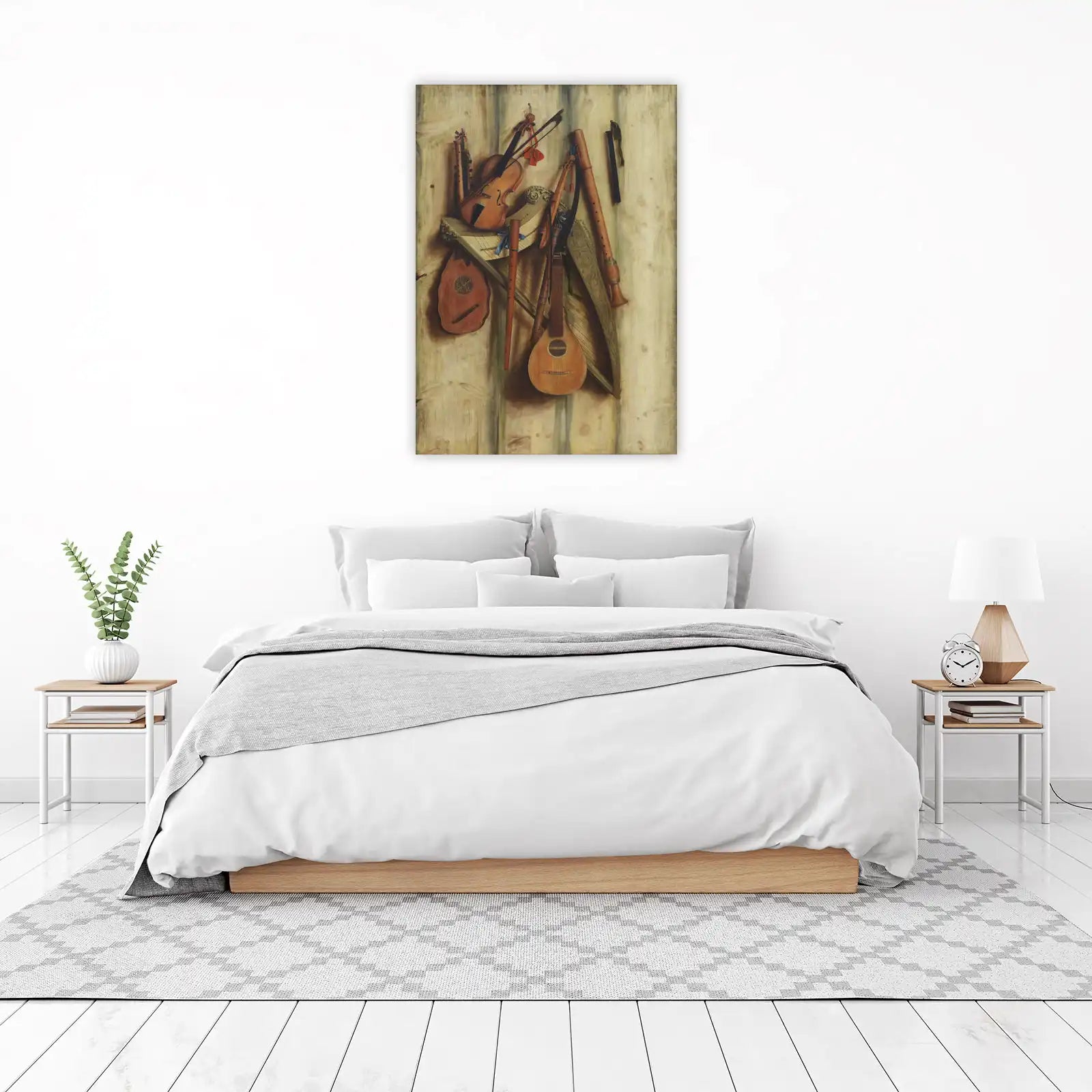 Vintage Musical Instruments Wall Art - Rustic Home Decor