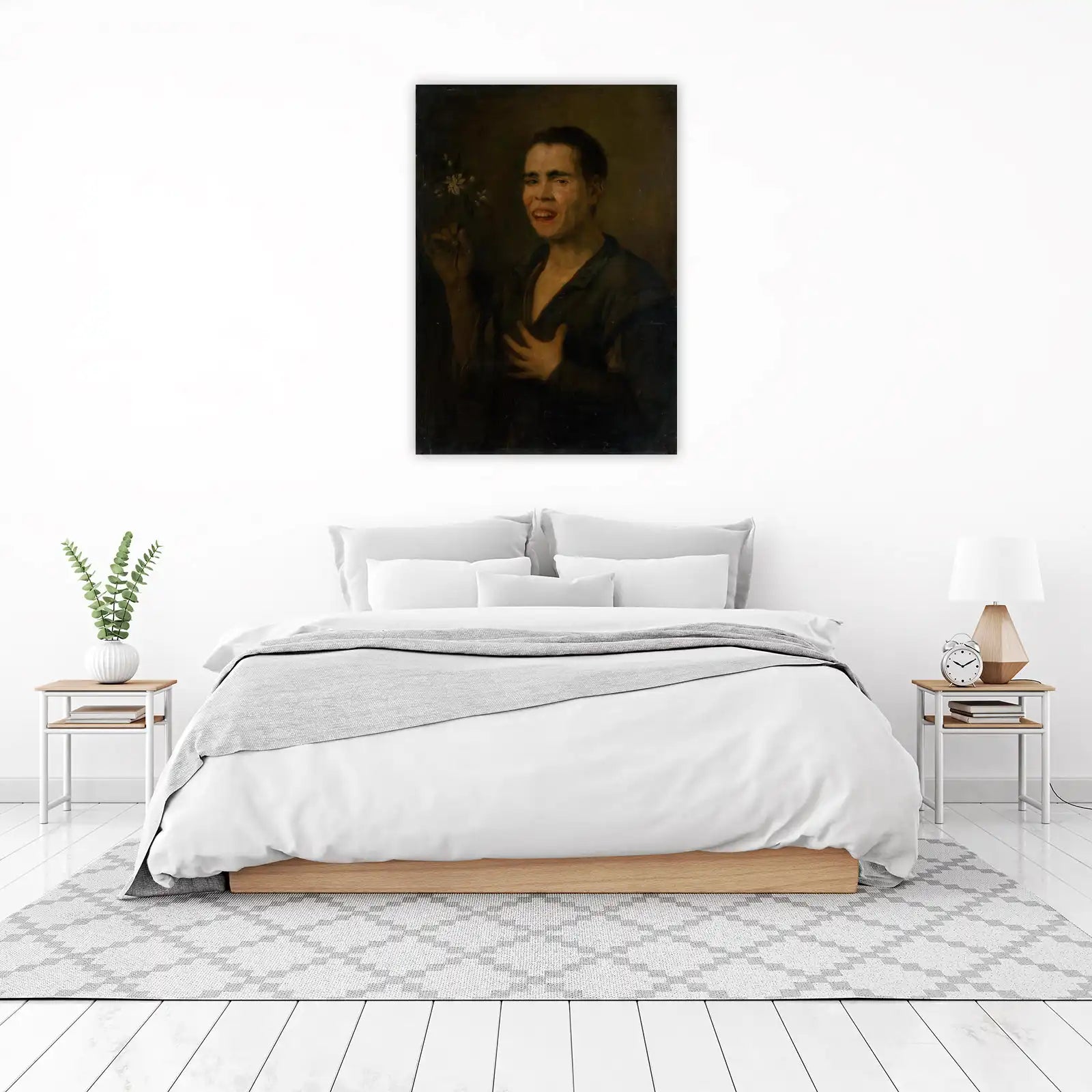 Man with Flowers Portrait Old Master Wall Art