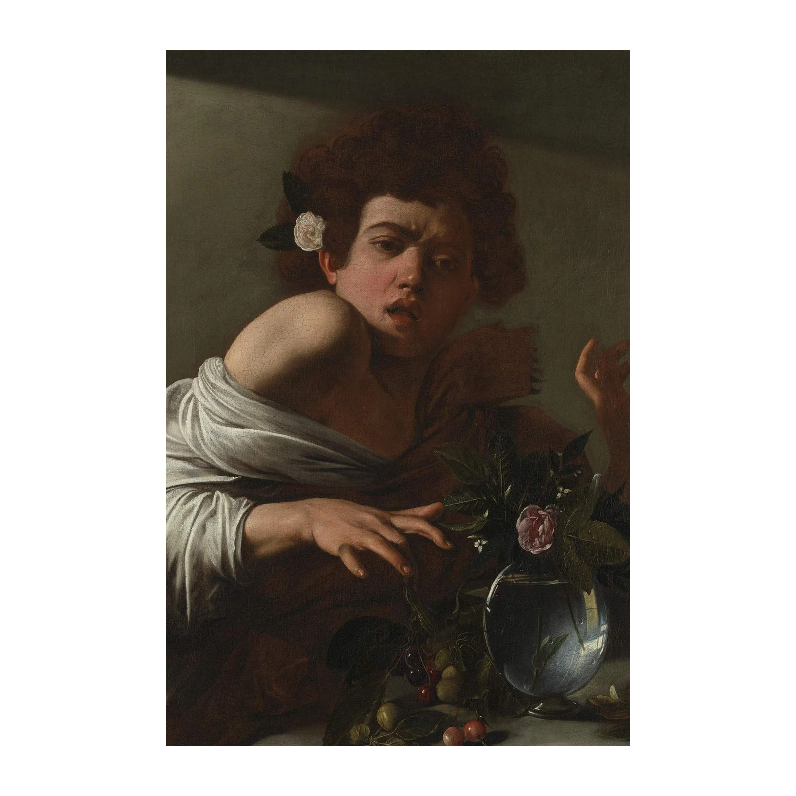 Baroque Boy with Flowers Wall Art