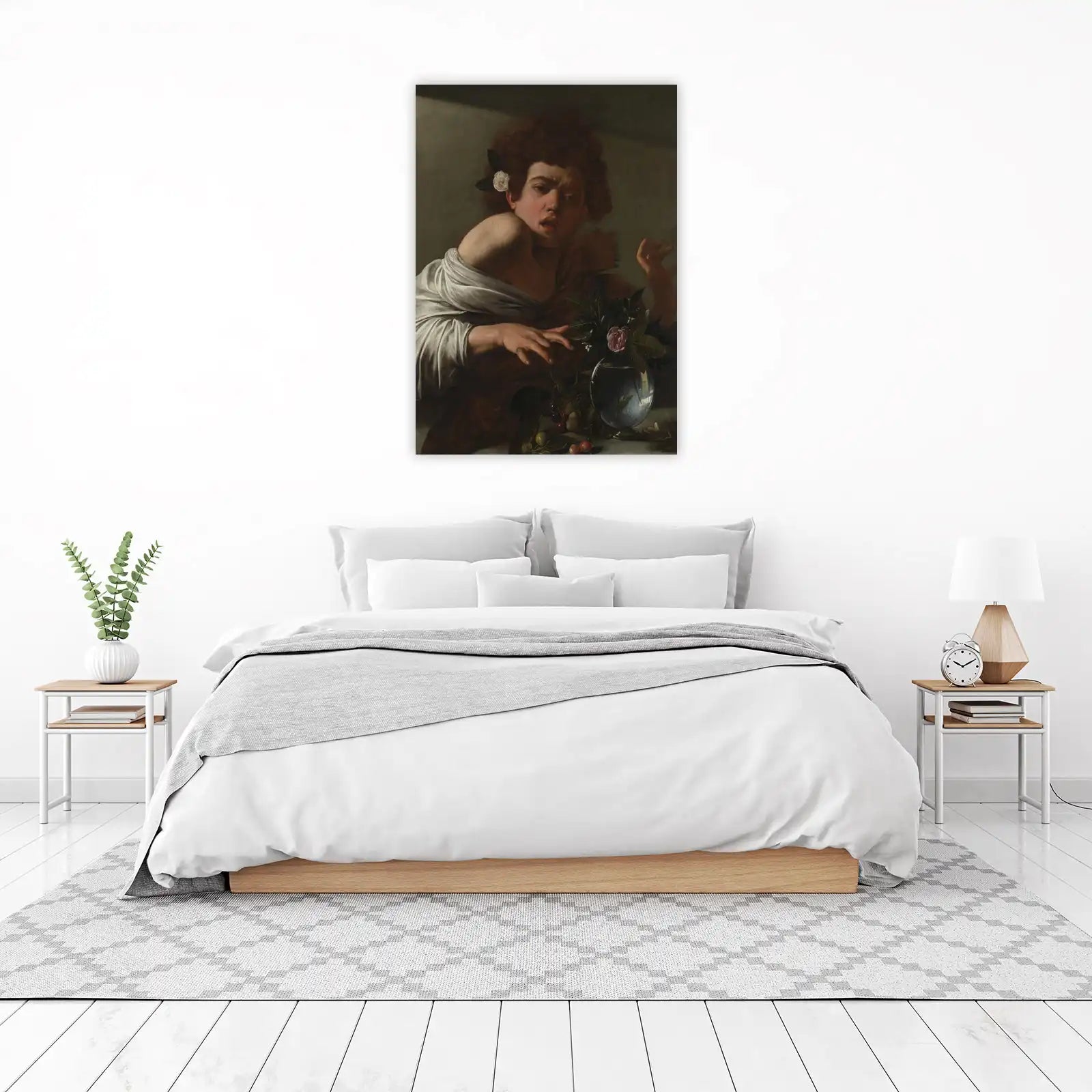 Baroque Boy with Flowers Wall Art