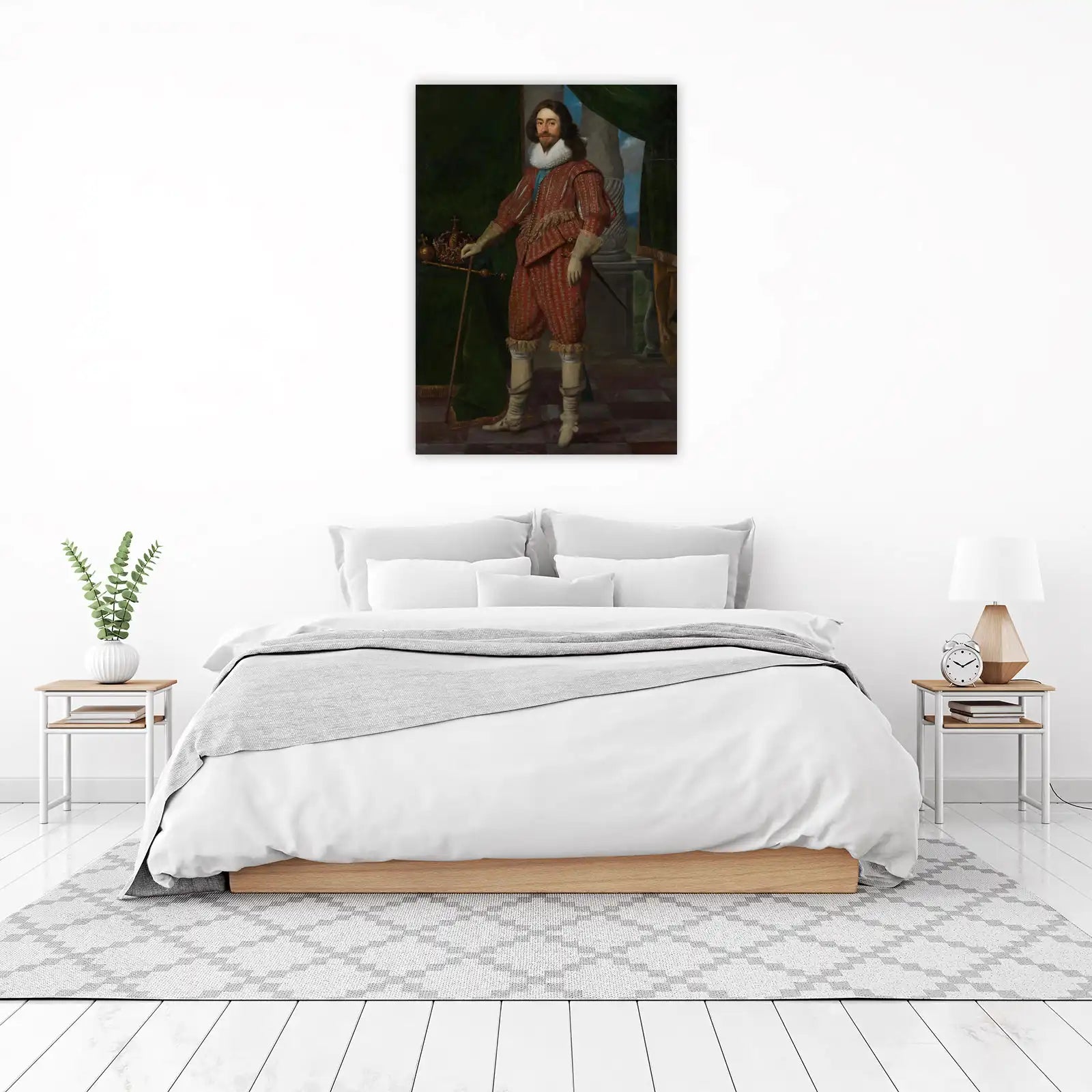 Regal Portrait King Charles I Red Suit Wall Art