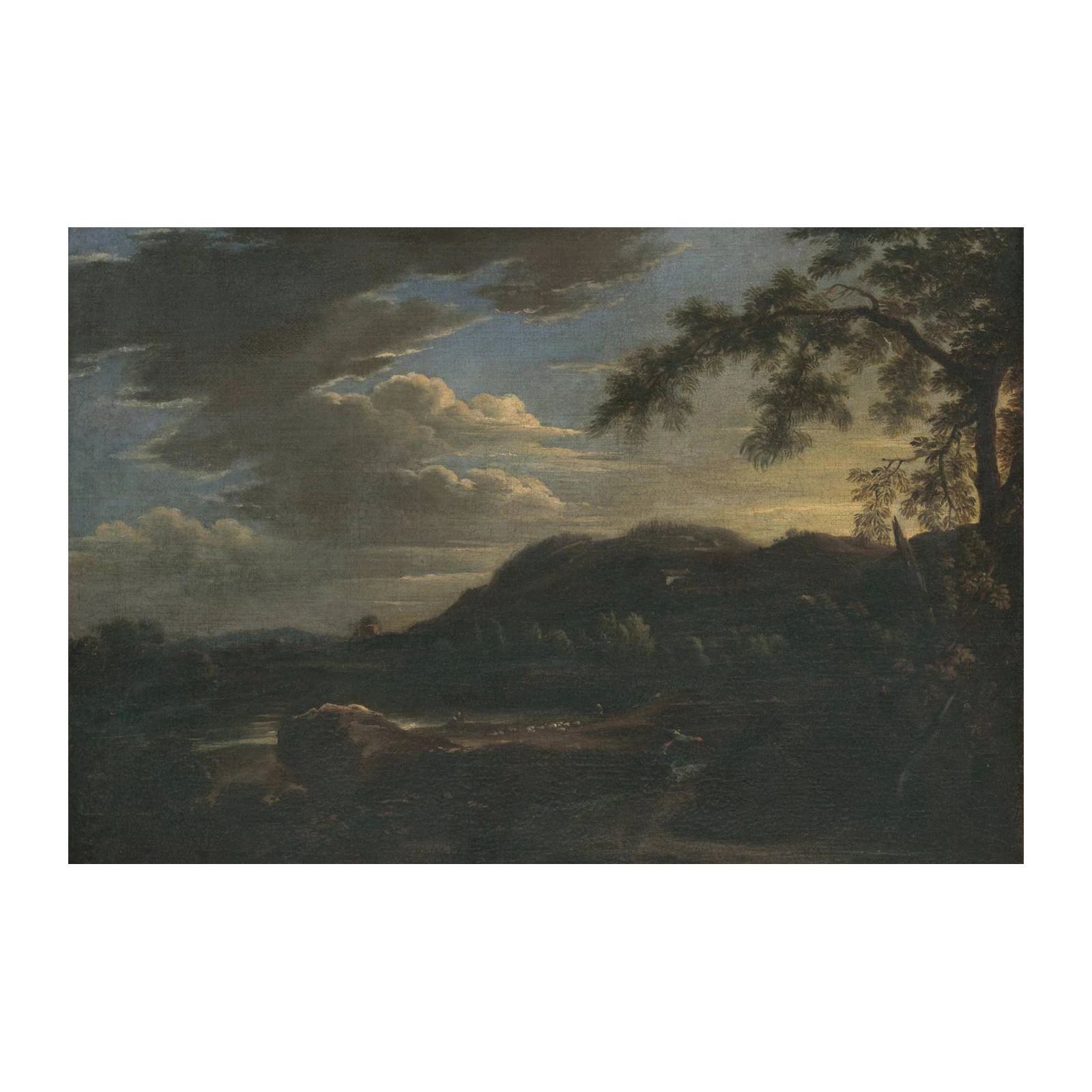 Moody Landscape Pastoral Scene Wall Art