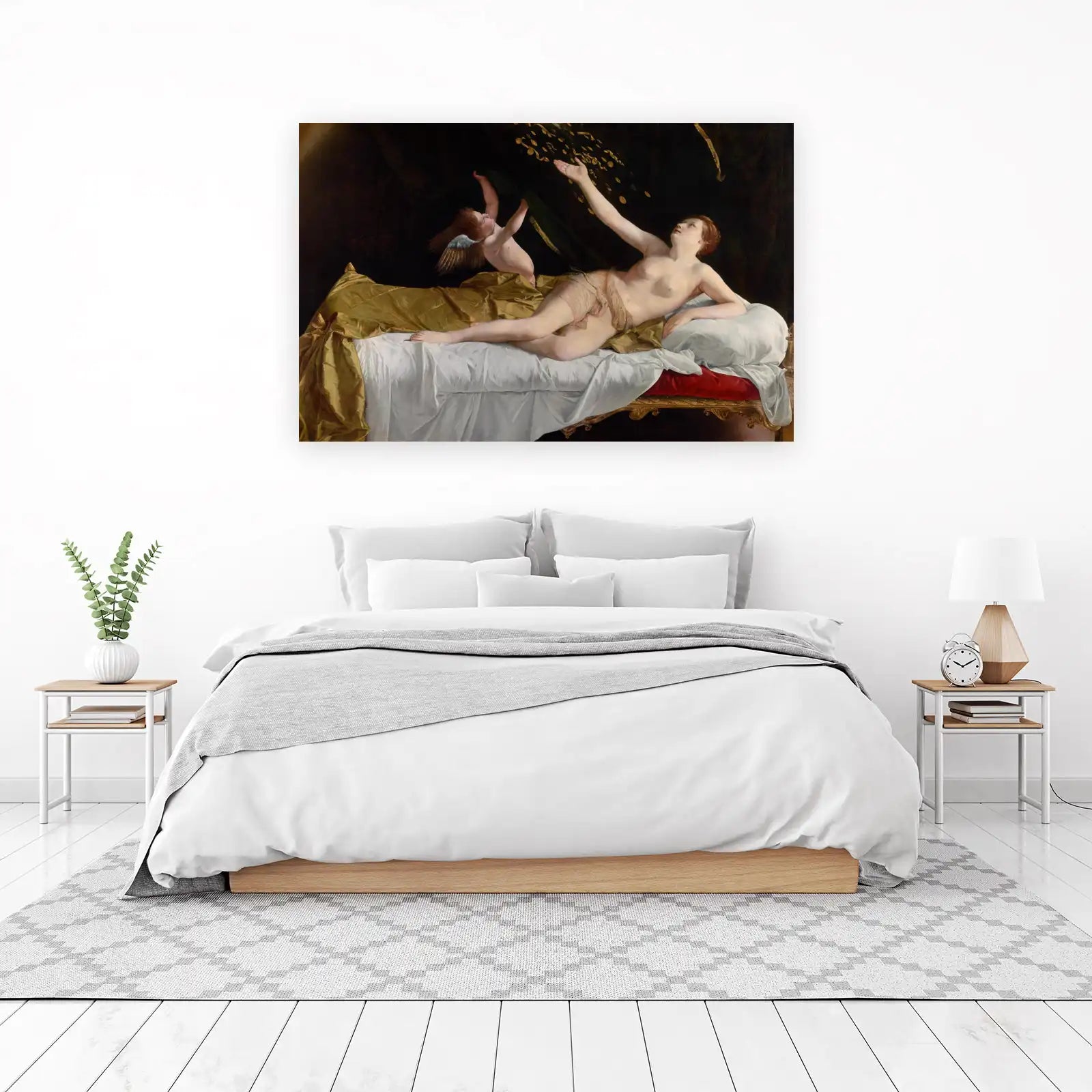 Venus and Cupid Gold Raining Wall Art
