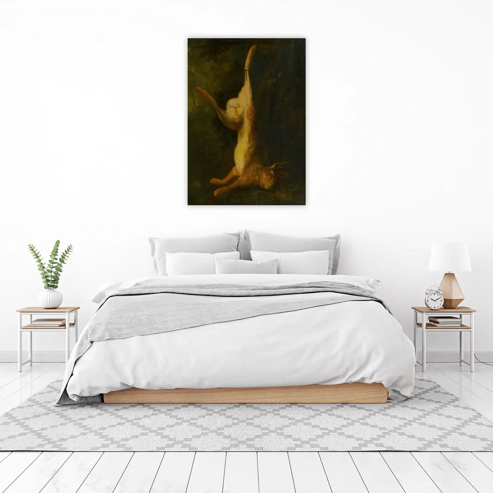 Vibrant Hare Still Life Wall Art