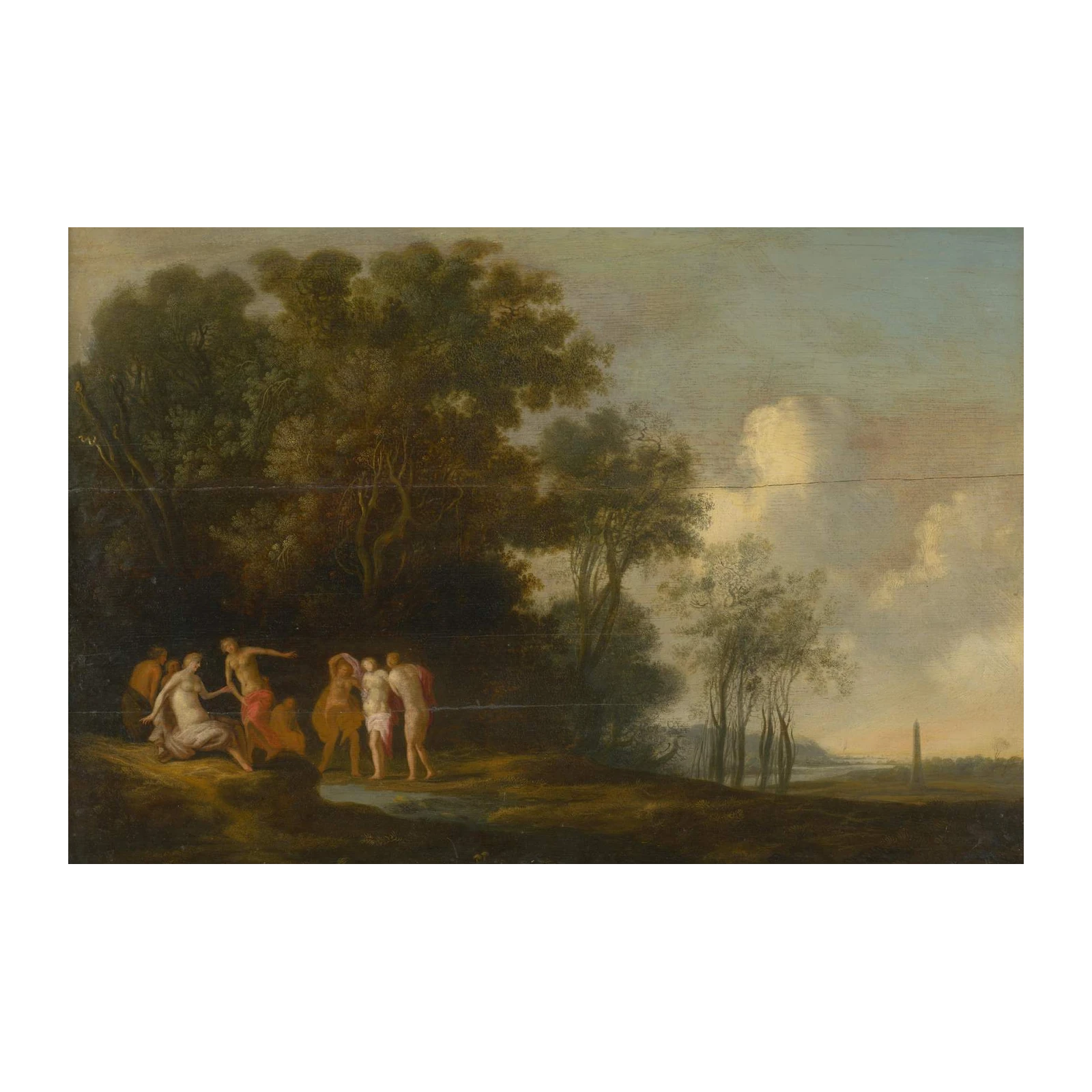 Classical Nymphs Landscape Wall Art