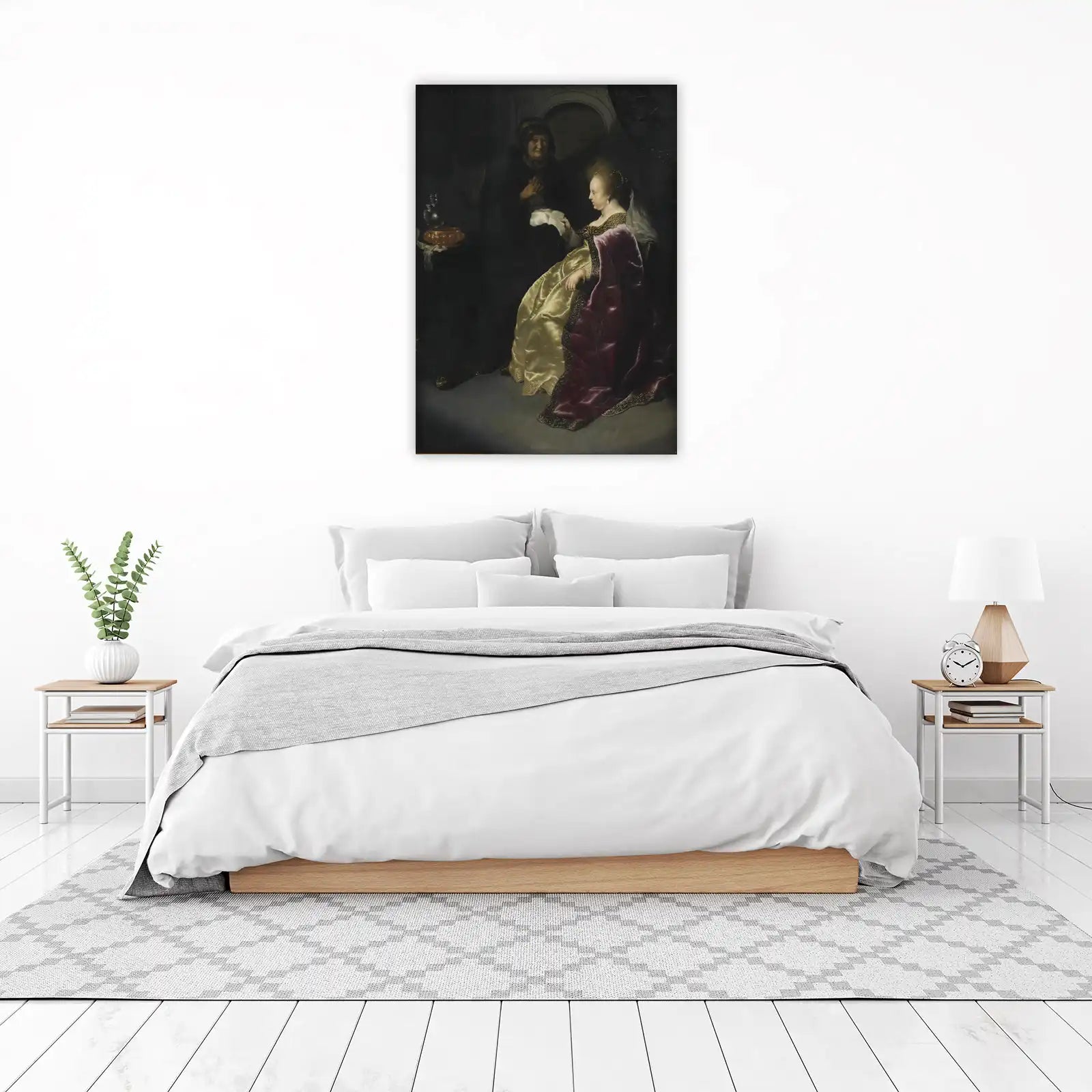 Elegant Figure in Velvet & Silk Wall Art