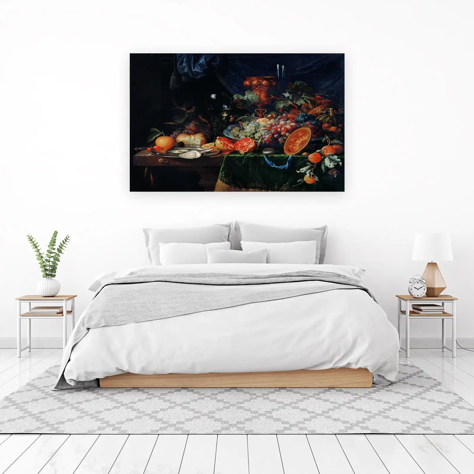 Opulent Fruit & Oysters Still Life Wall Art
