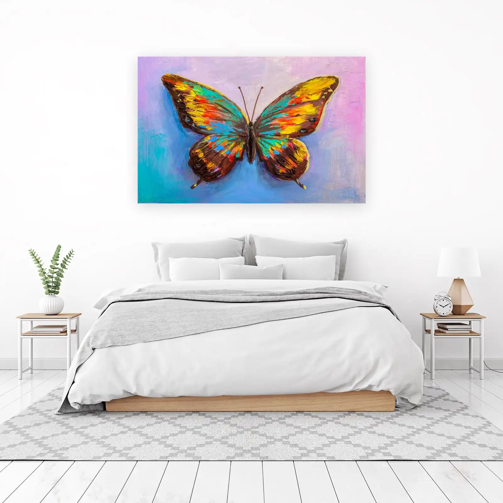 Vibrant Butterfly Oil Painting Wall Art