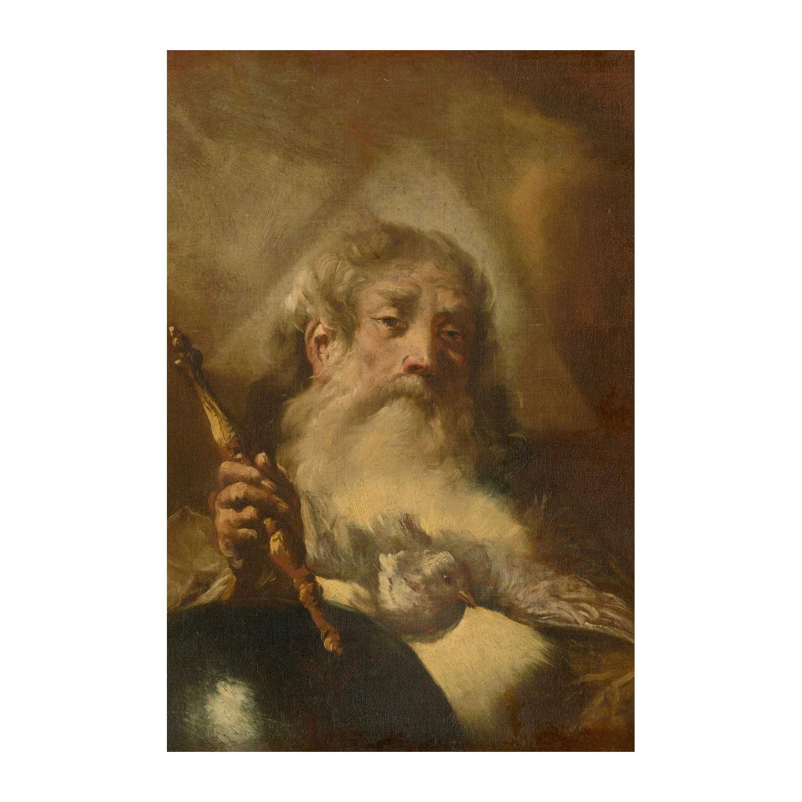 Wise Old Man & Dove Classic Art Wall Art