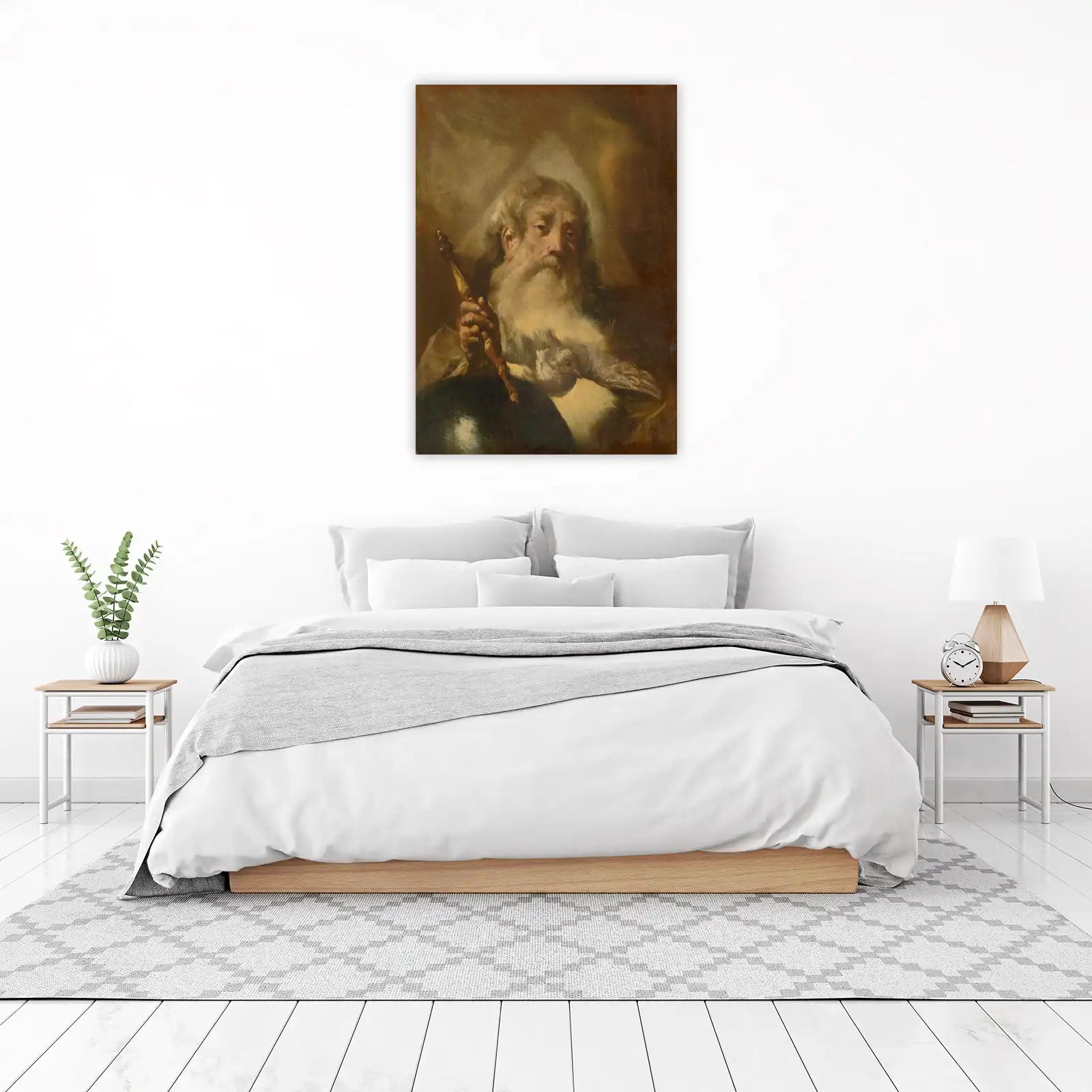 Wise Old Man & Dove Classic Art Wall Art