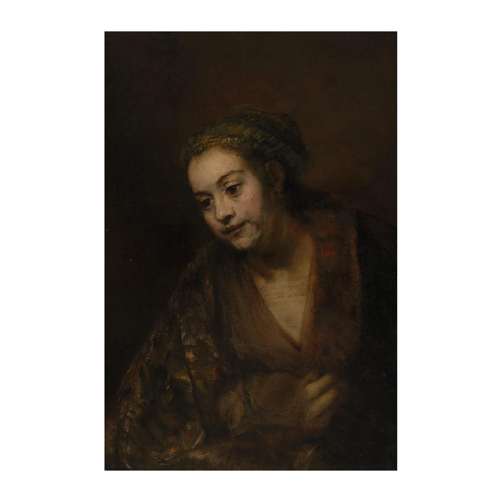 Classic Portrait Lady Oil Painting Wall Art