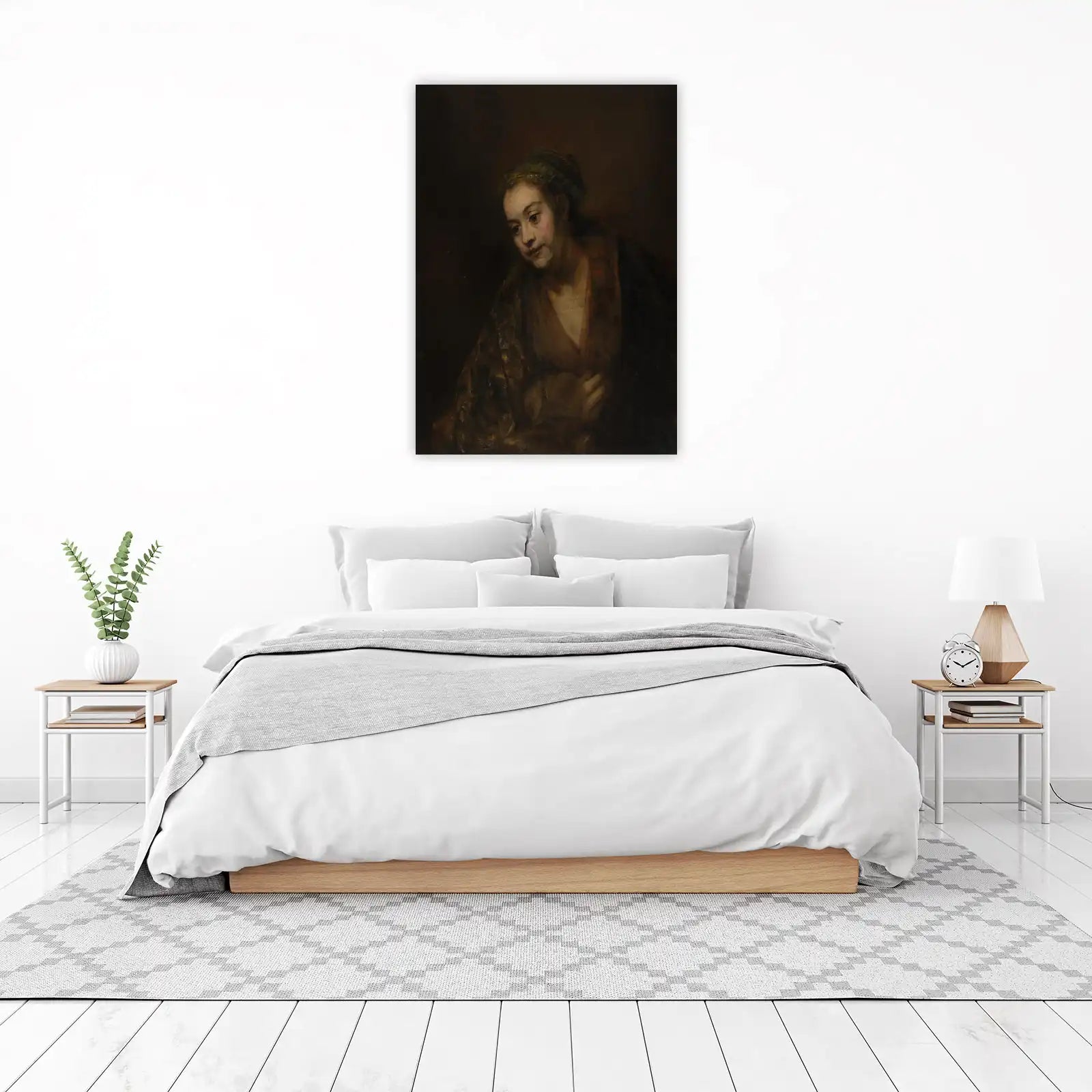 Classic Portrait Lady Oil Painting Wall Art