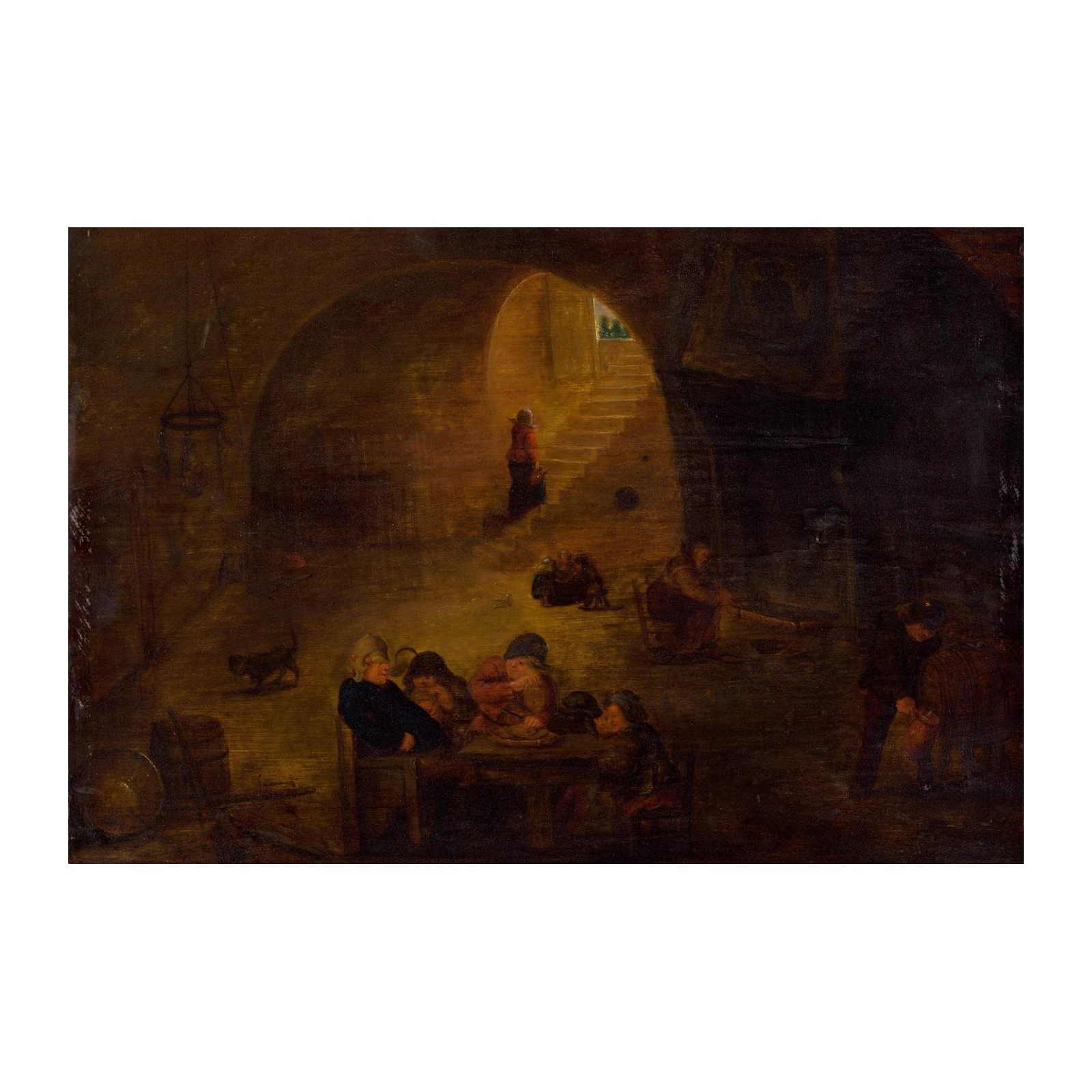 Rustic Tavern Scene Wall Art