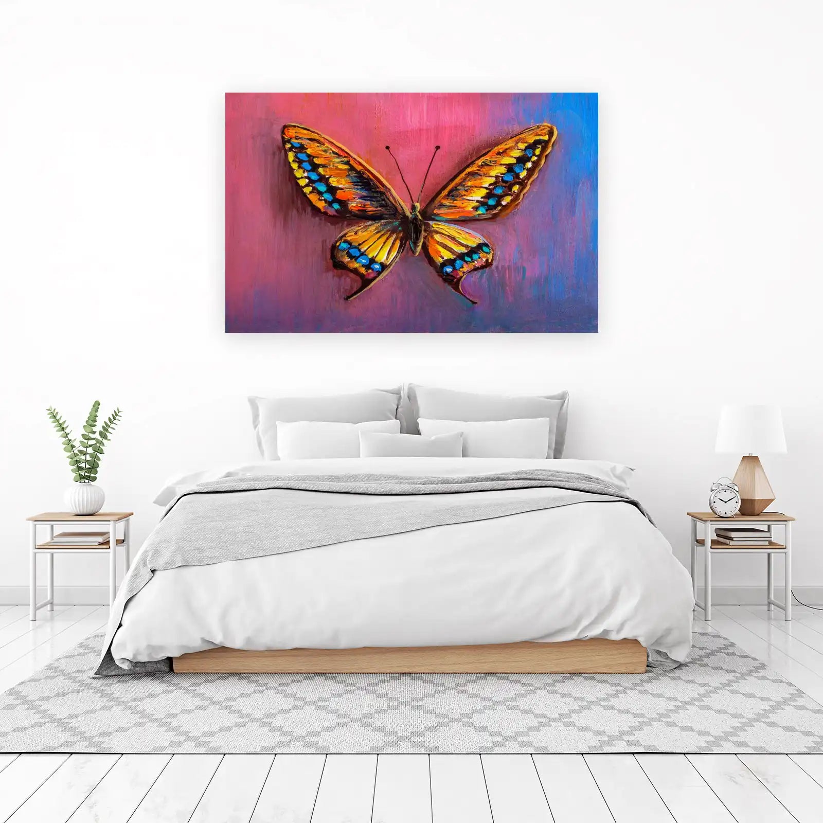 Vibrant Butterfly Oil Painting Wall Art