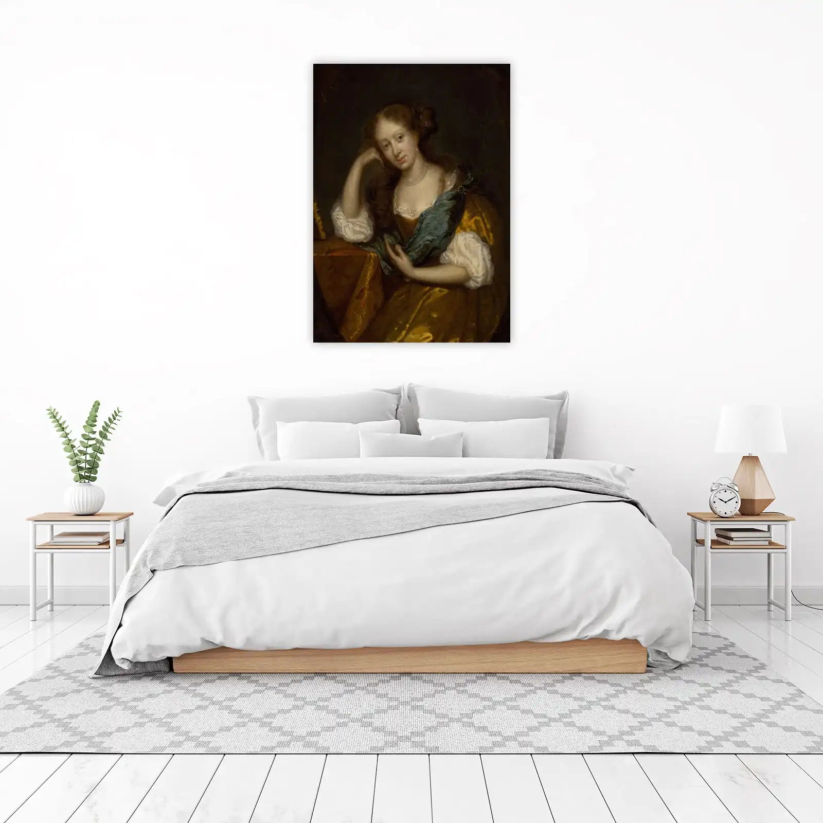 Elegant Lady Pearl Necklace Wall Art