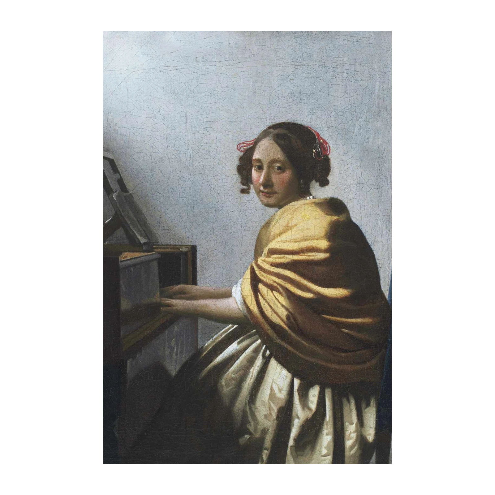 Vermeer 'Woman Playing Music' Wall Art