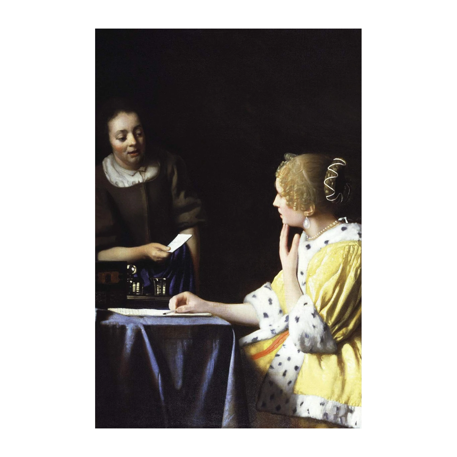 Elegant Women Reading a Letter Wall Art