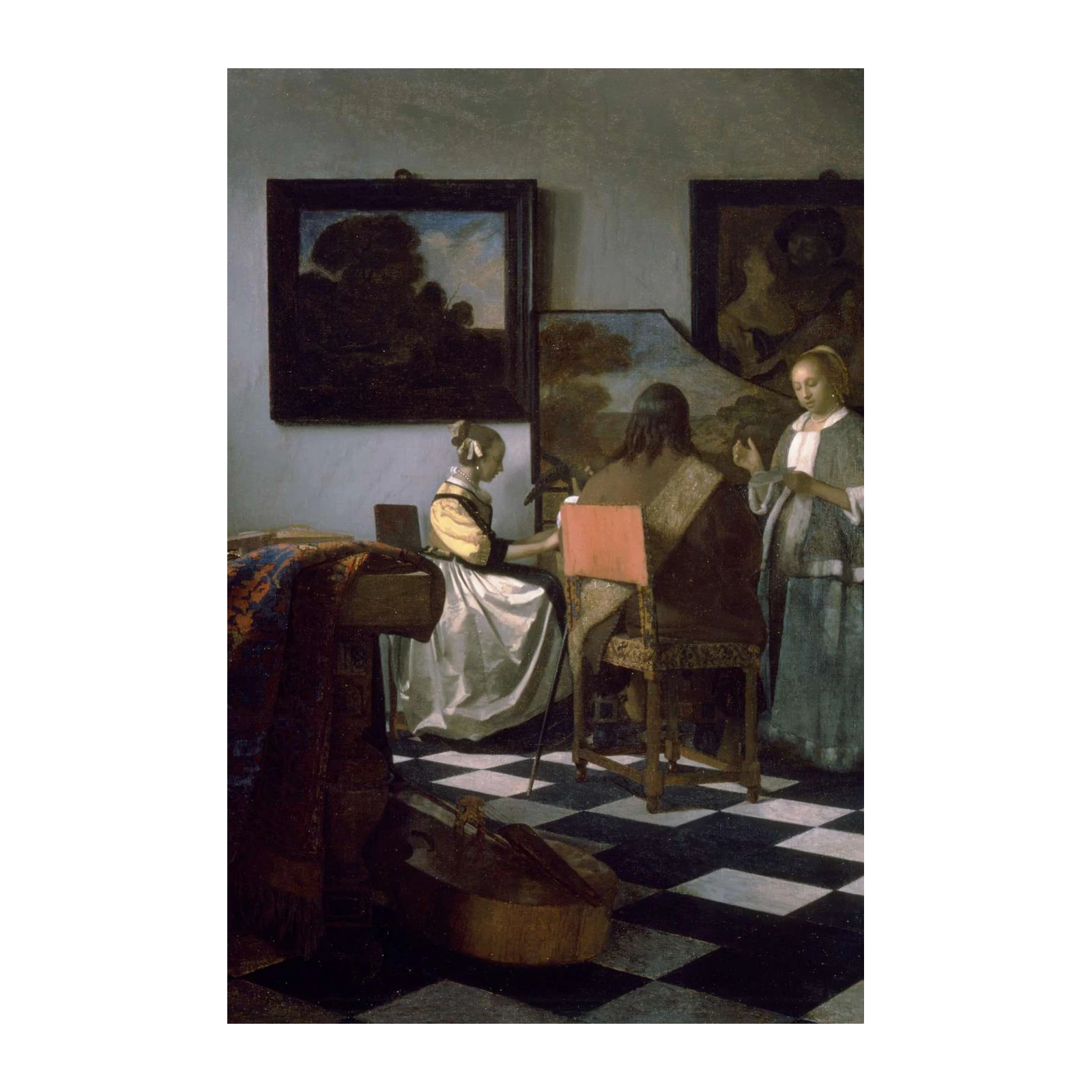 Vermeer's Lady at the Virginal Wall Art