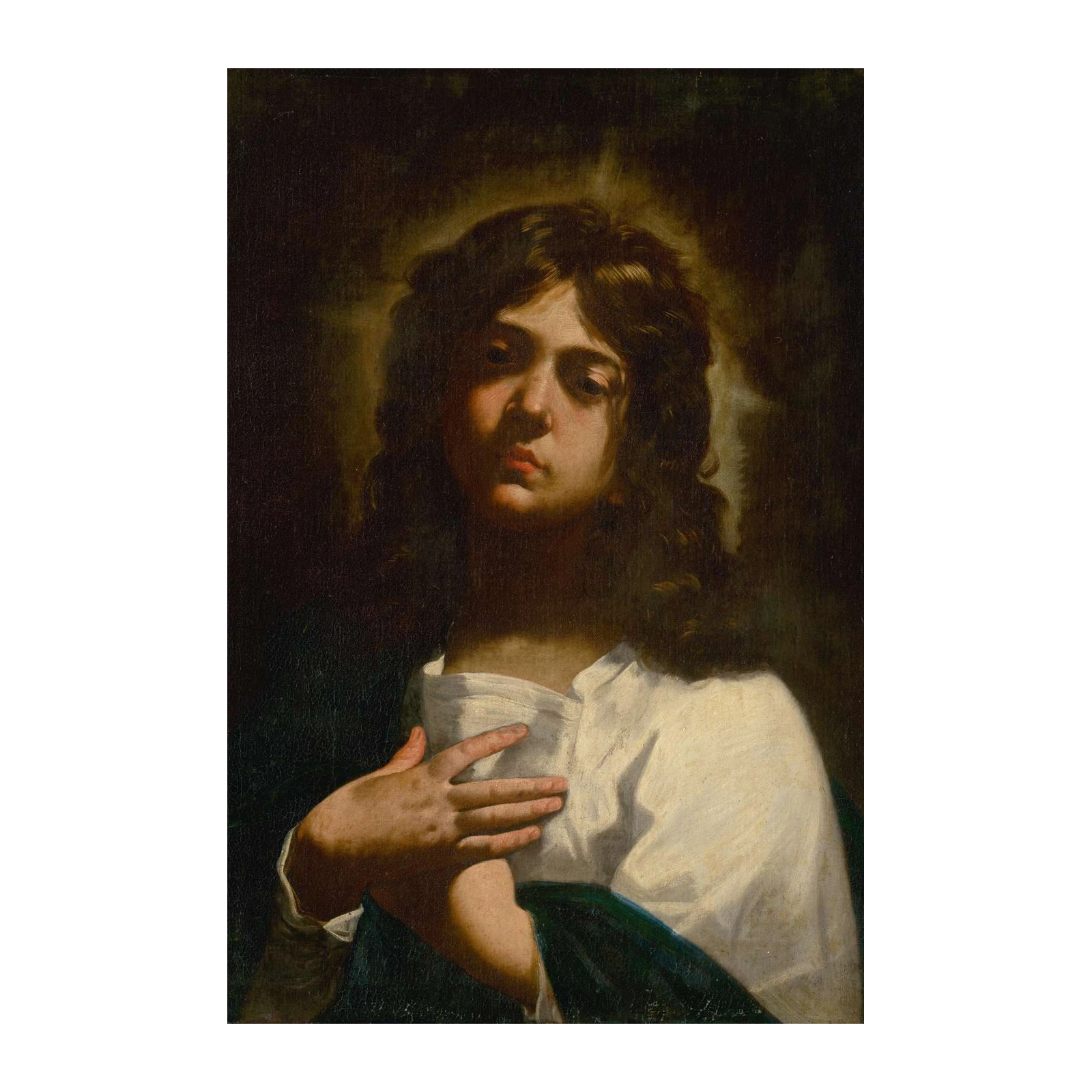 Baroque Portrait Aura Young Figure Wall Art
