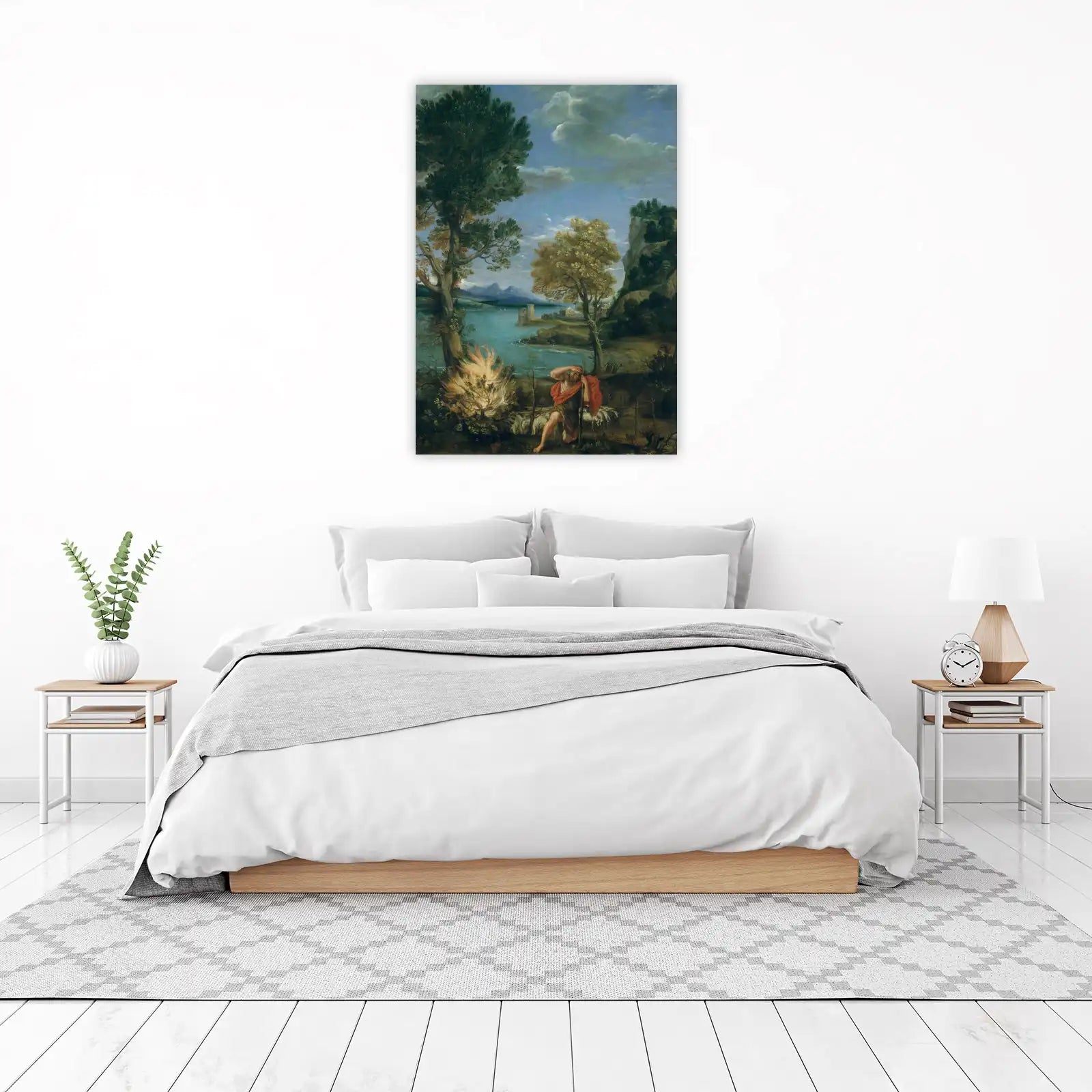 Serene Landscape with Shepherd Wall Art