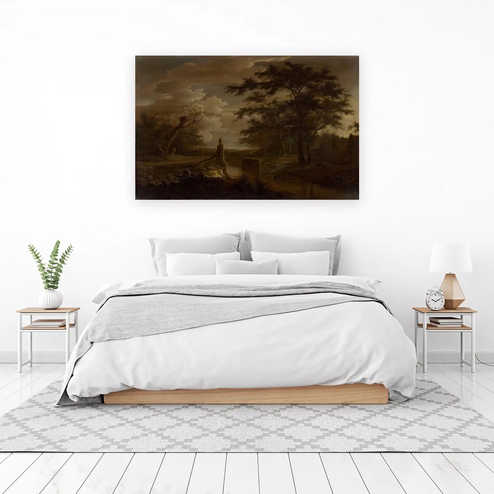 Serene Landscape with Figures Wall Art