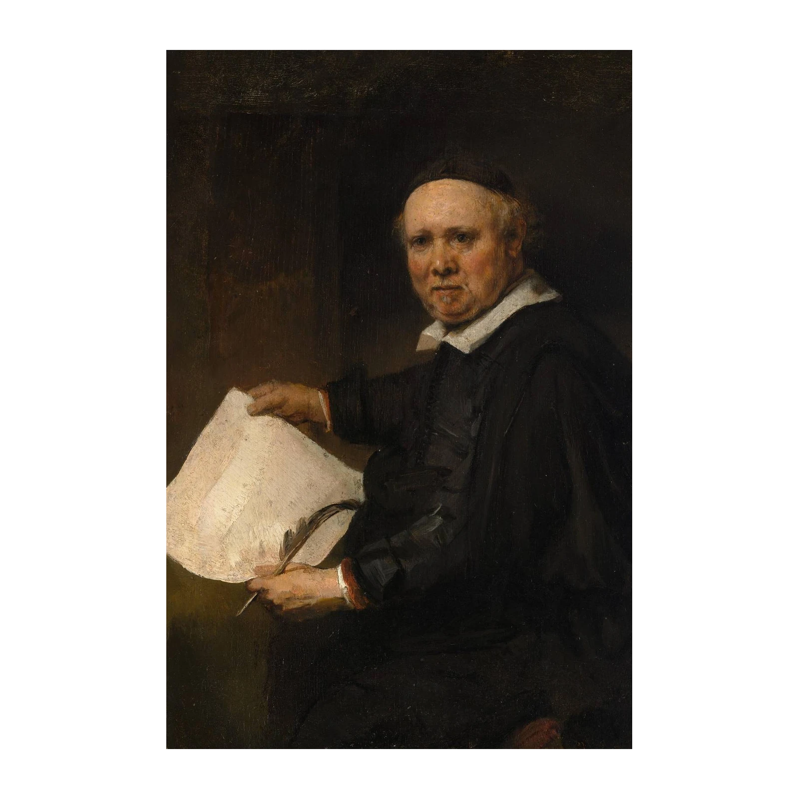 Old Scholar with Quill Wall Art