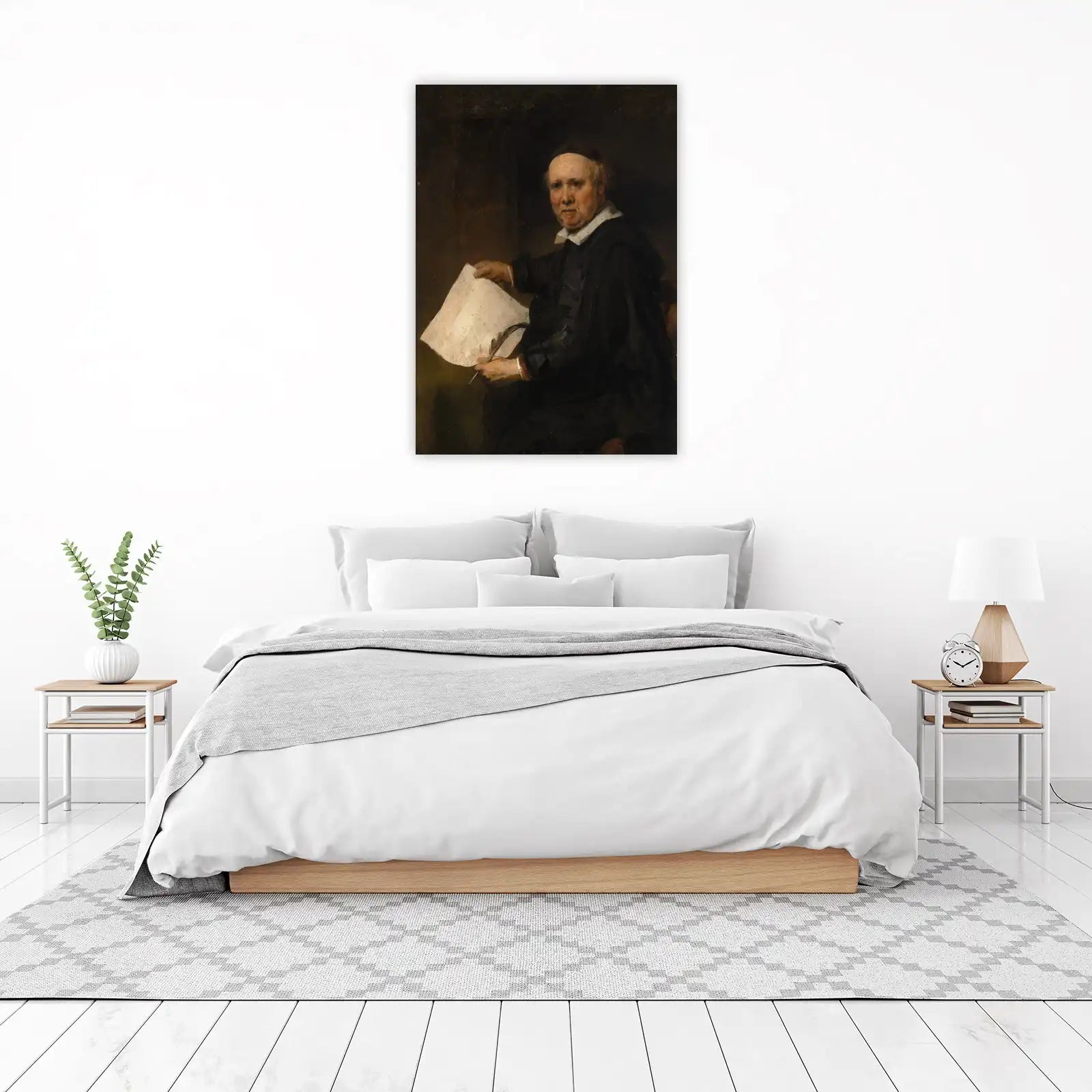 Old Scholar with Quill Wall Art