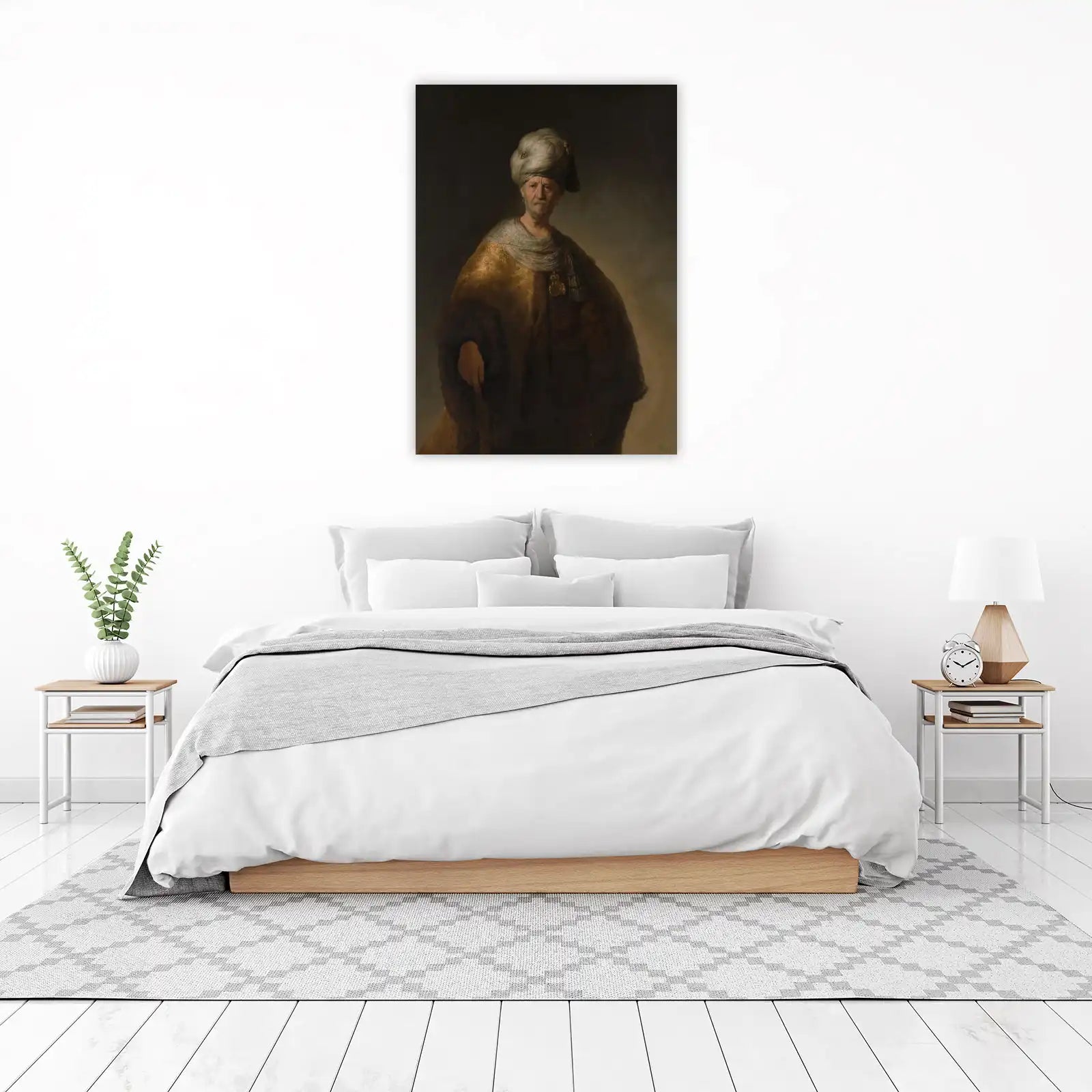 Old Man Turban Eastern Regalia Wall Art