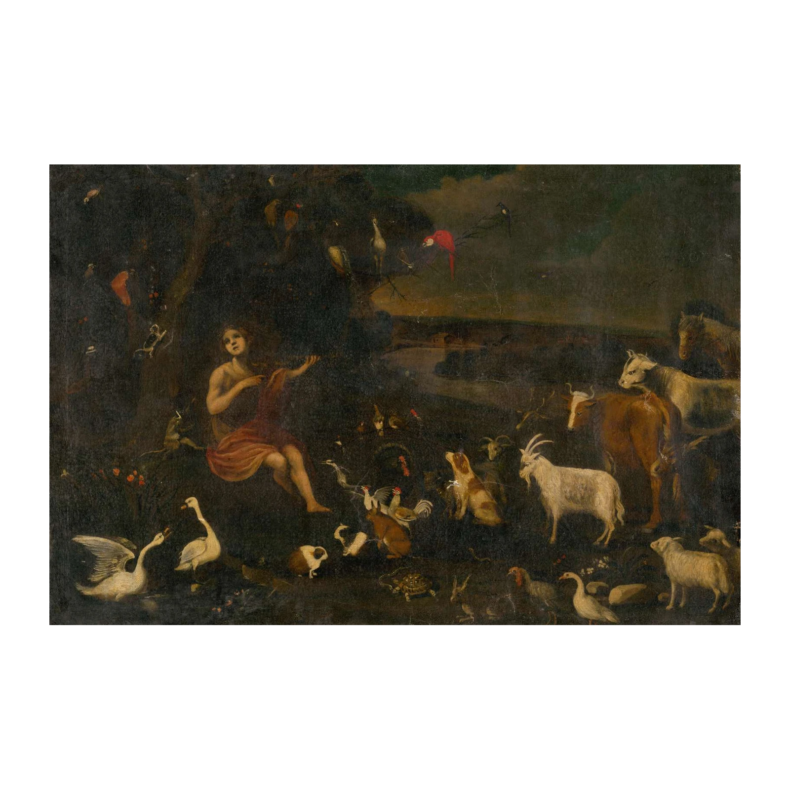Enchanting Garden Scene Animals & Figure Wall Art