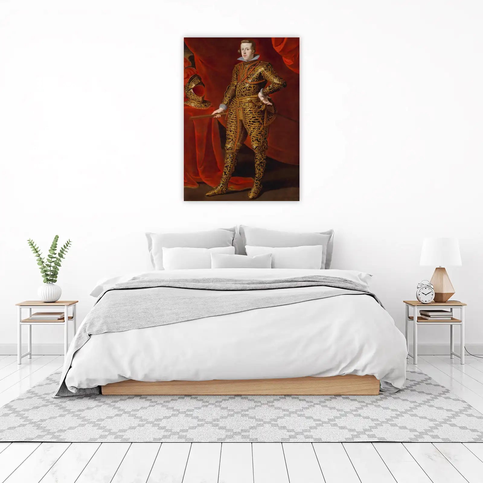 Royal Warrior Portrait Gold & Black Wall Art