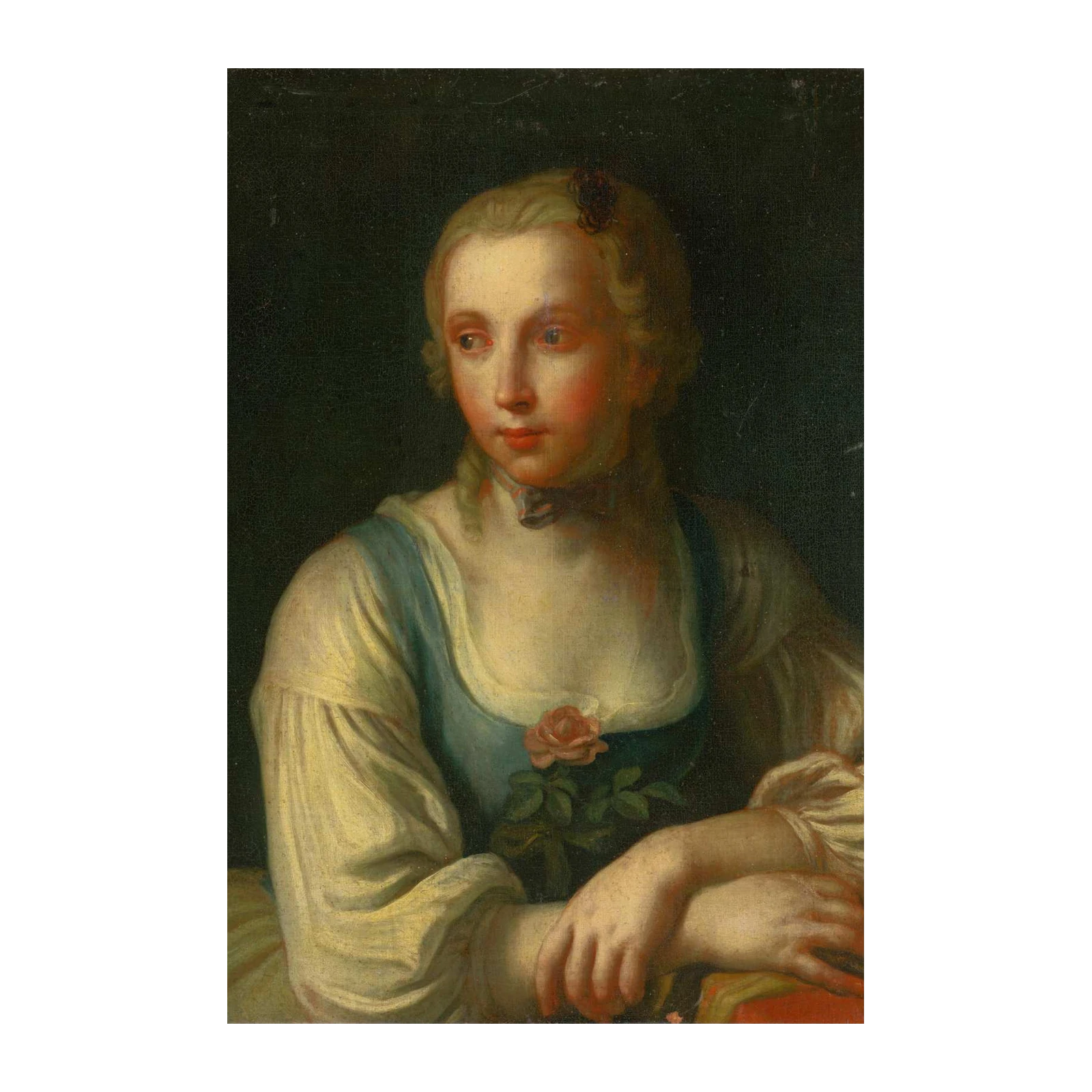 Elegant Lady Portrait Vintage Art Wall Art