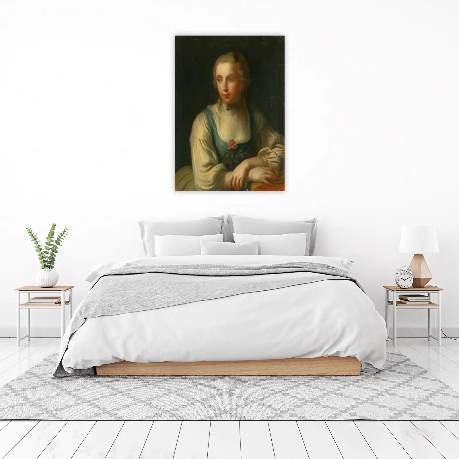 Elegant Lady Portrait Vintage Art Wall Art