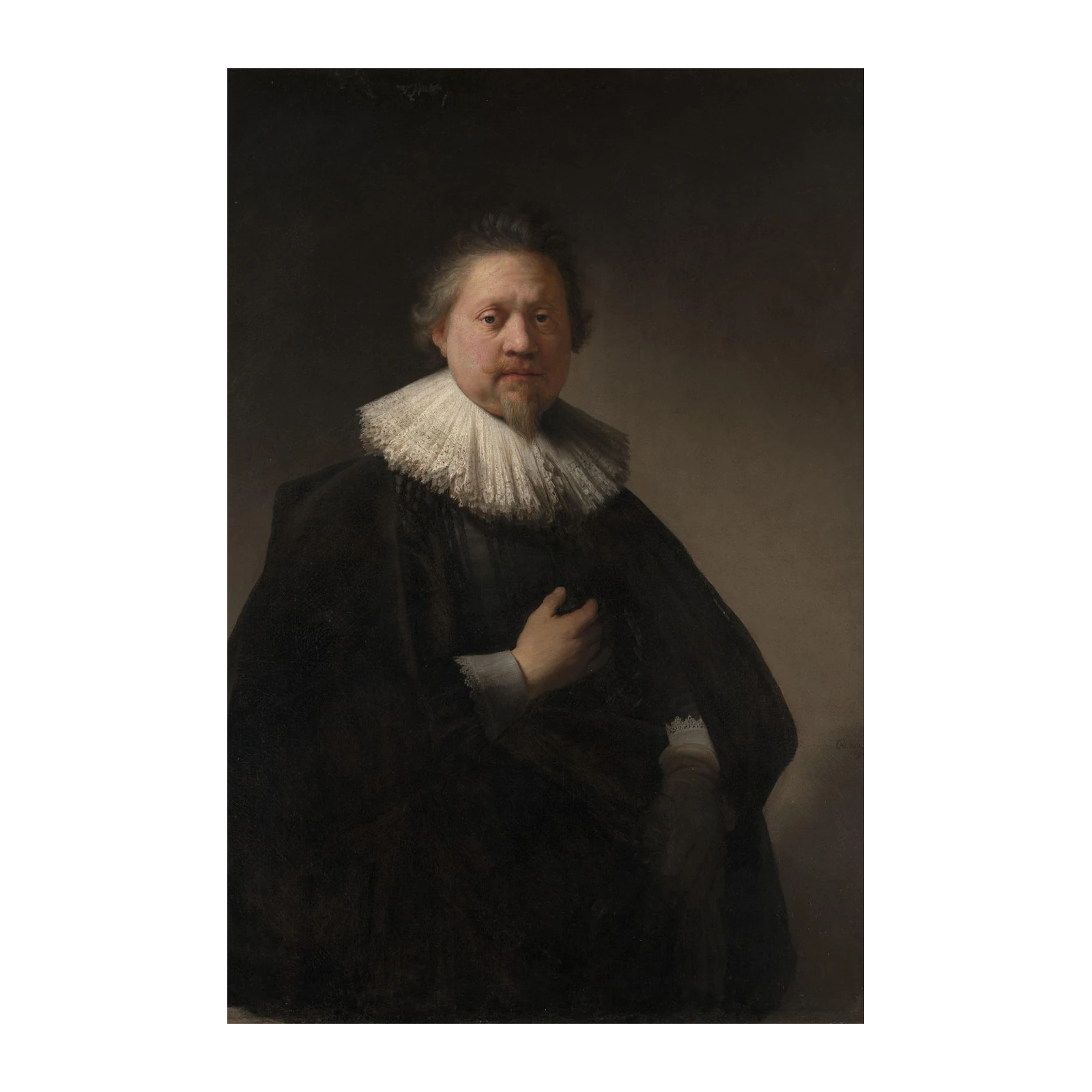 Classic Portrait Man with Ruff Collar Wall Art