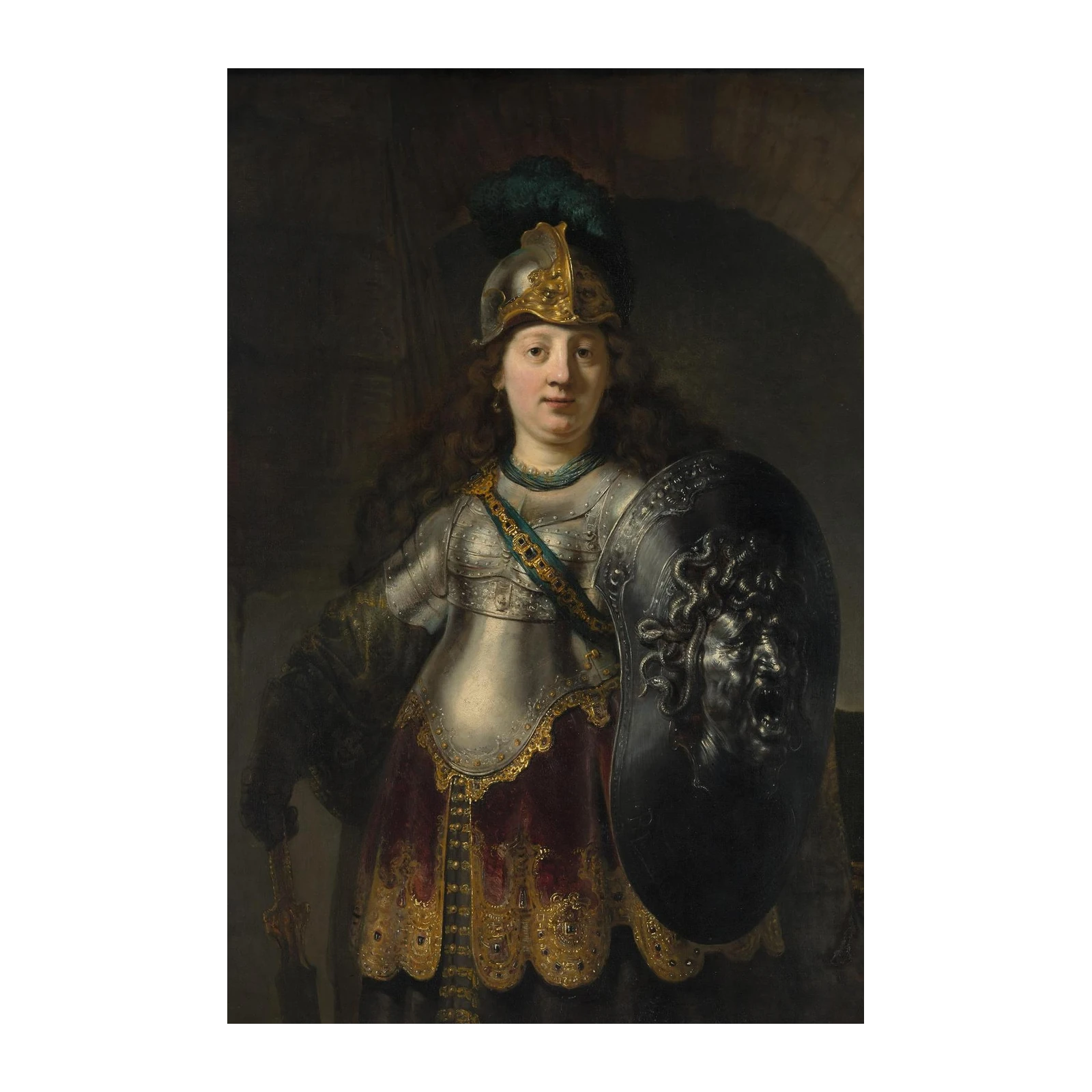 Rembrandt's "The Warrior Woman" Wall Art